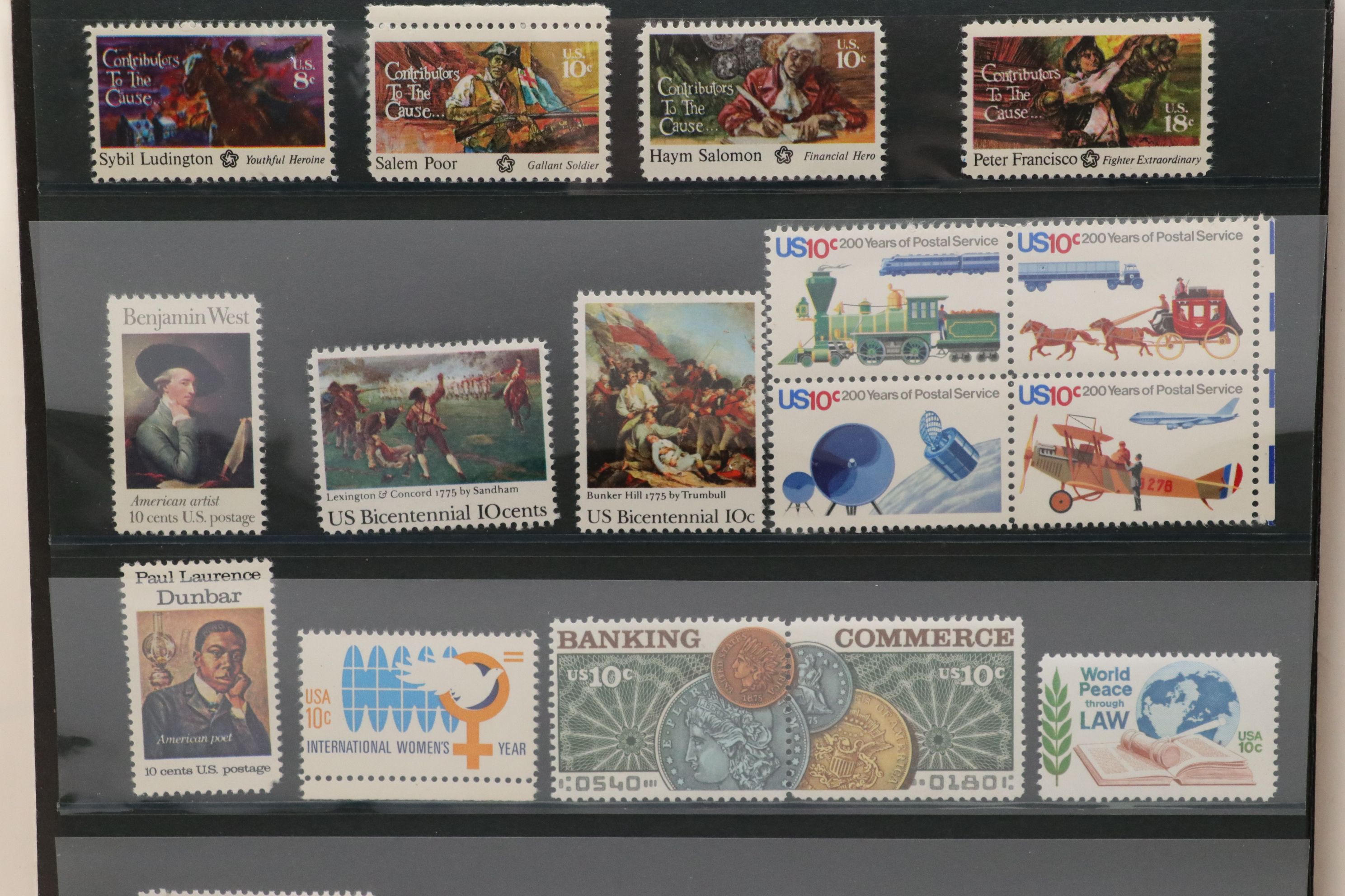 United States Postal Service 1975, 1978, & 1979 Mint Set of Commemorative Stamps
