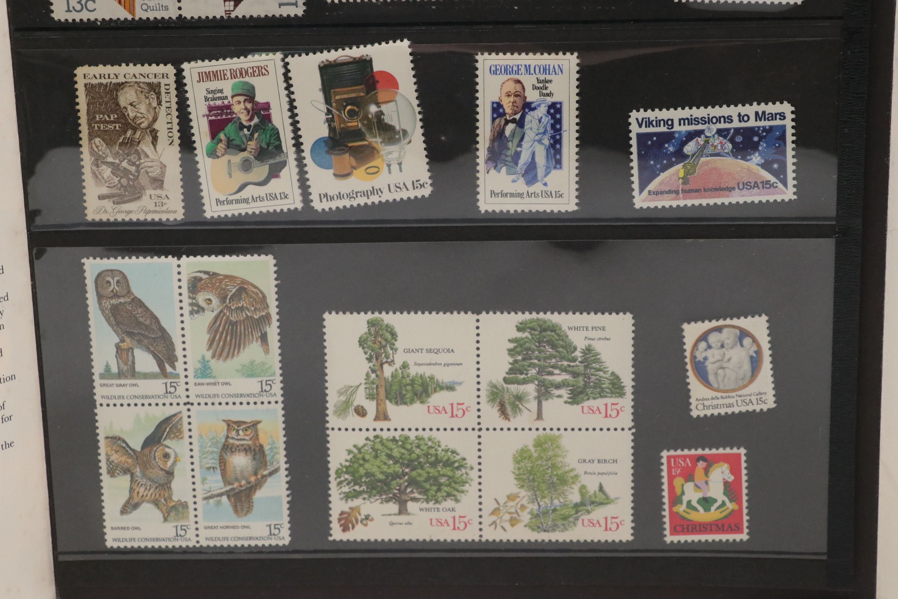 United States Postal Service 1975, 1978, & 1979 Mint Set of Commemorative Stamps