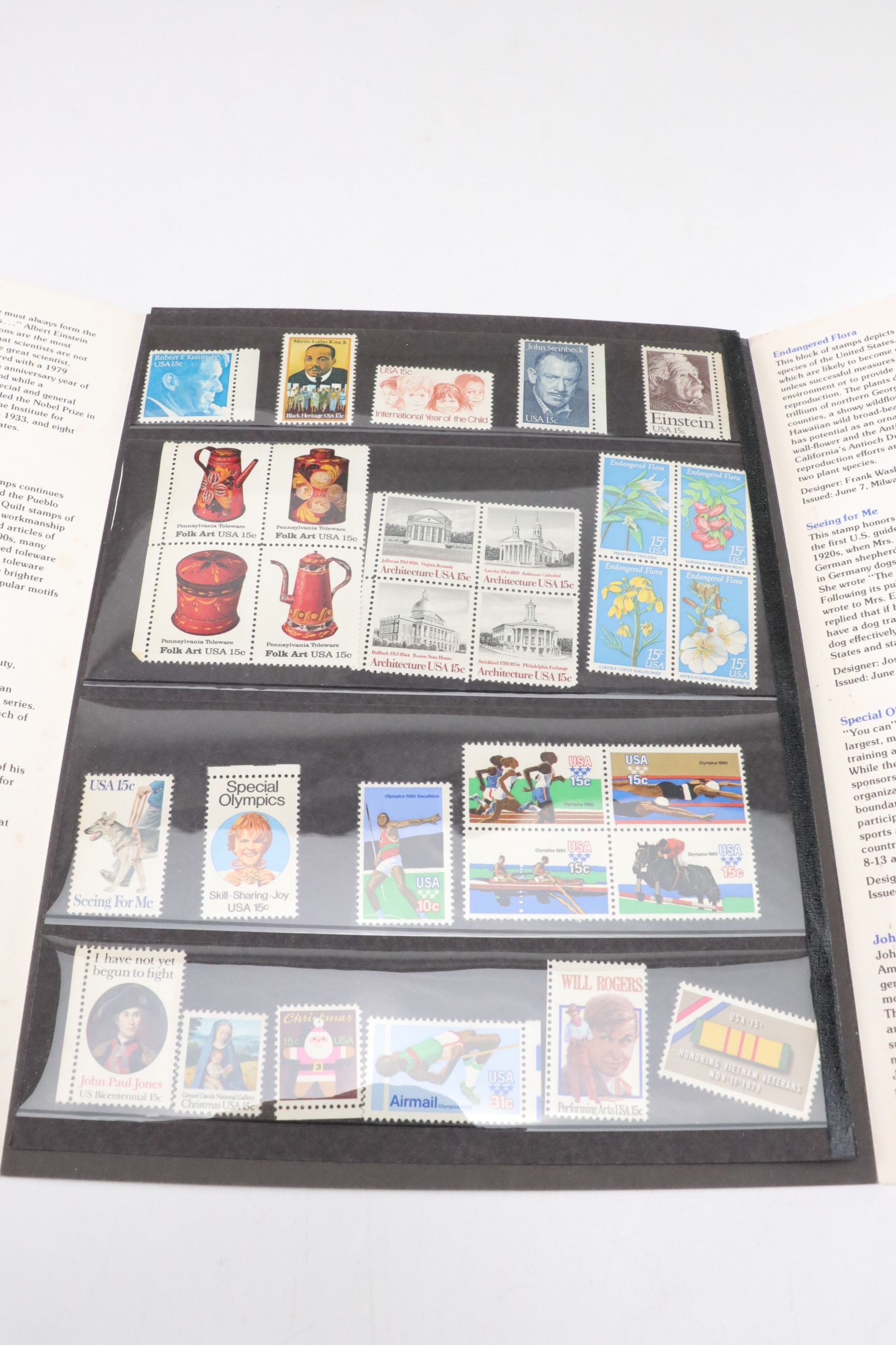 United States Postal Service 1975, 1978, & 1979 Mint Set of Commemorative Stamps