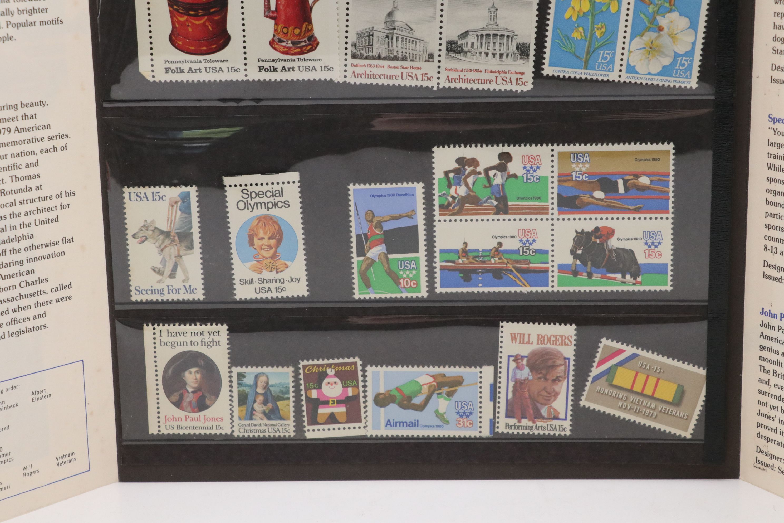United States Postal Service 1975, 1978, & 1979 Mint Set of Commemorative Stamps