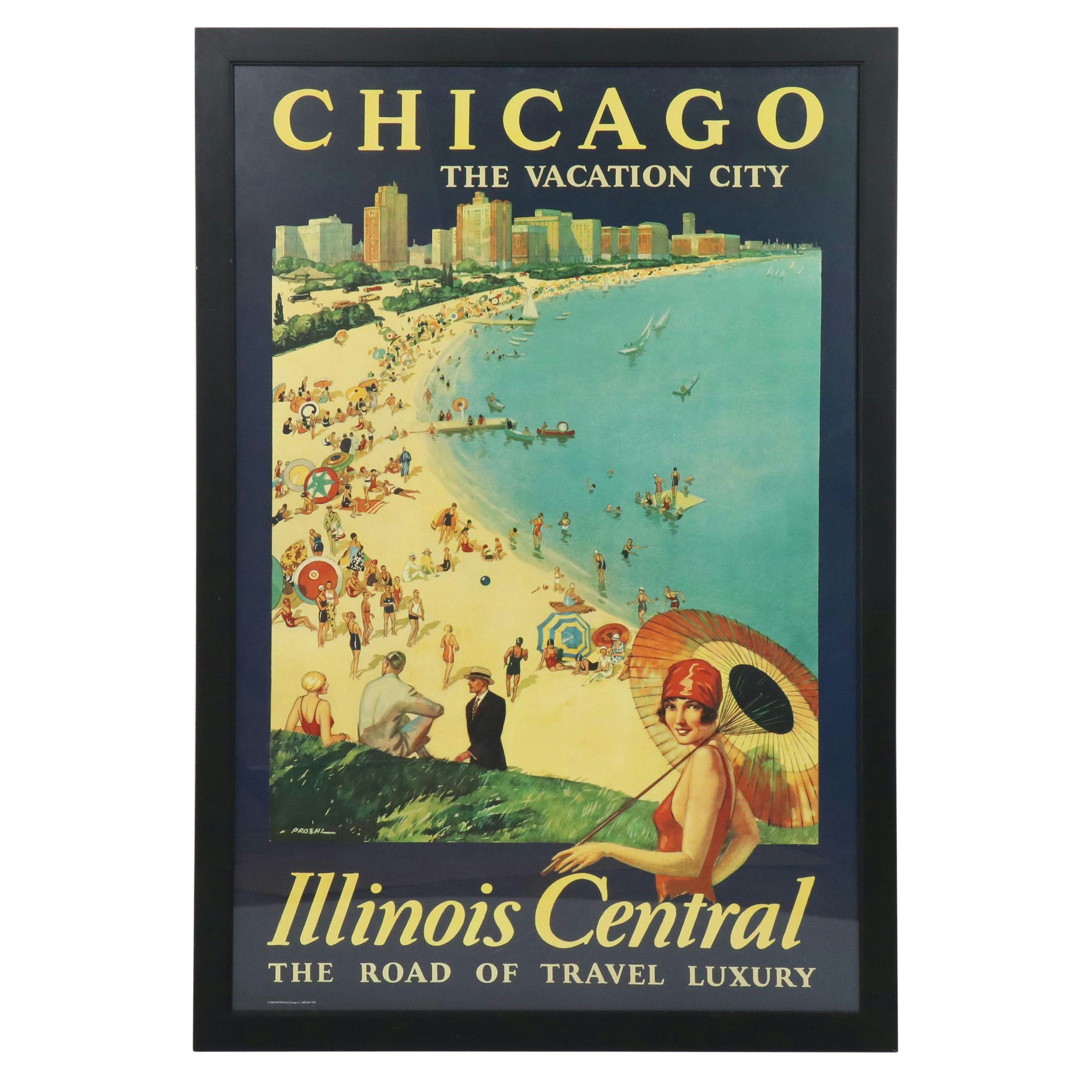 Offset Lithograph Poster After Paul Proehl "Chicago, The Vacation City...," 1998
