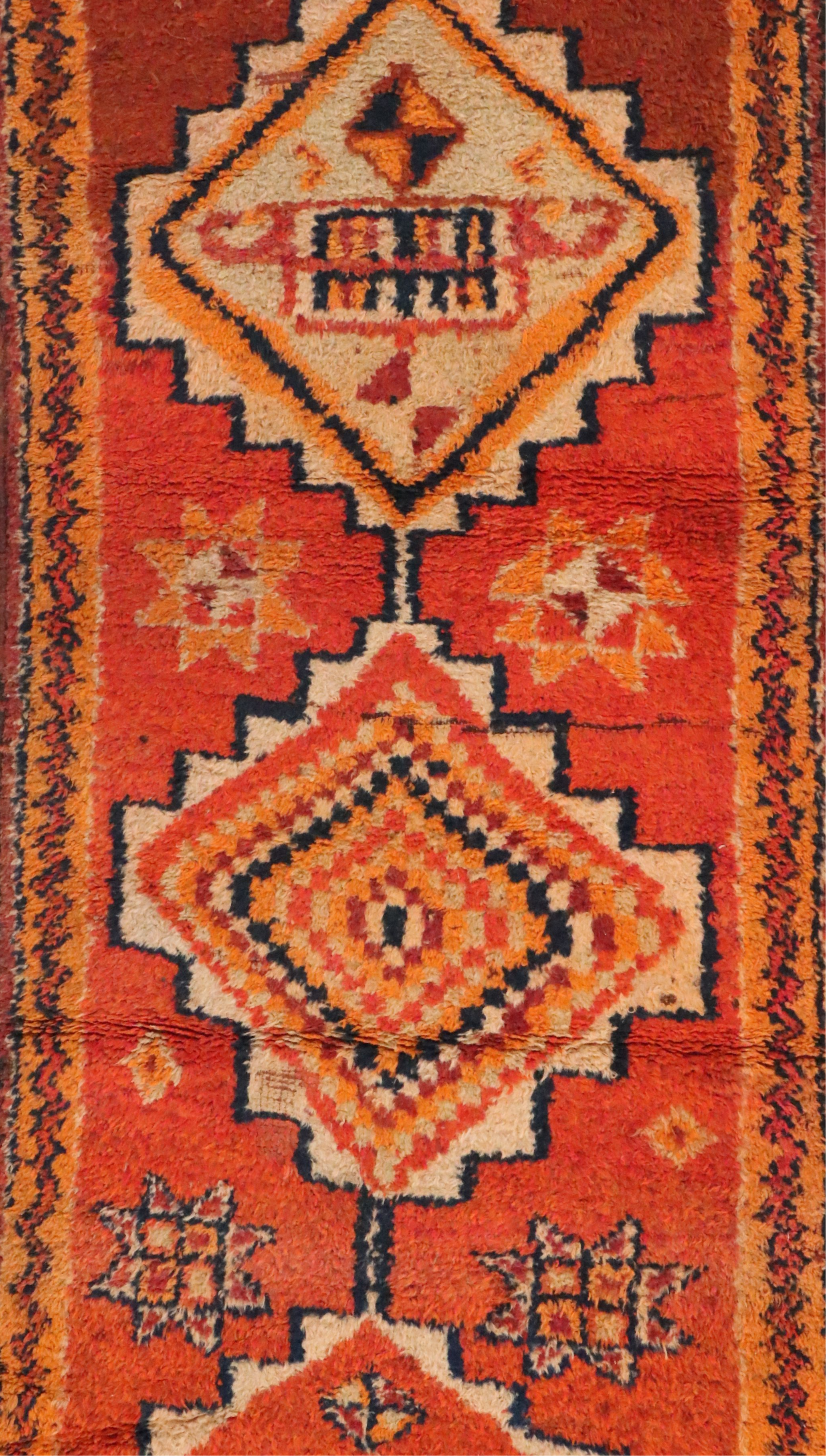 3'2 x 10'6 Hand-Knotted Turkish Village Carpet Runner Long Rug
