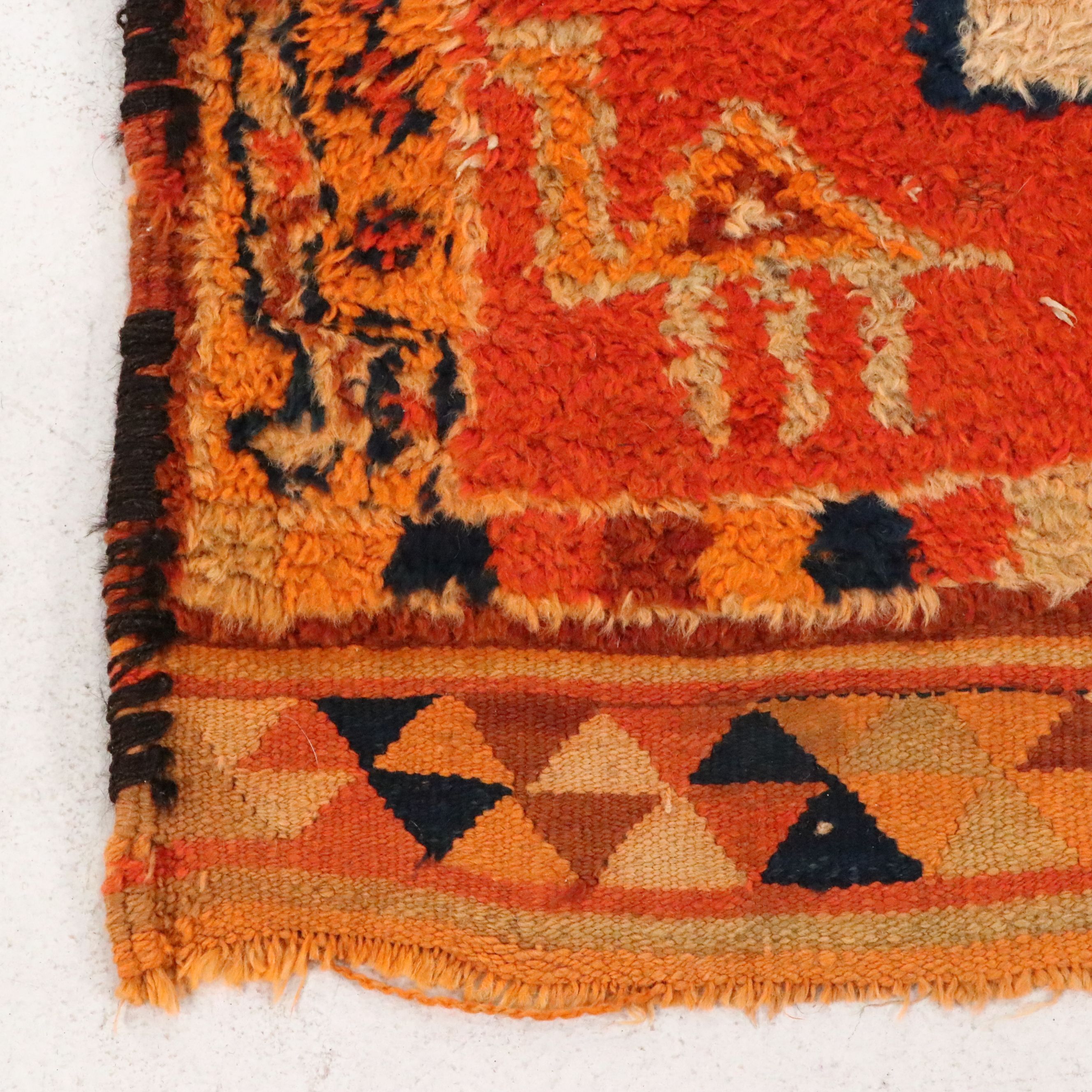 3'2 x 10'6 Hand-Knotted Turkish Village Carpet Runner Long Rug