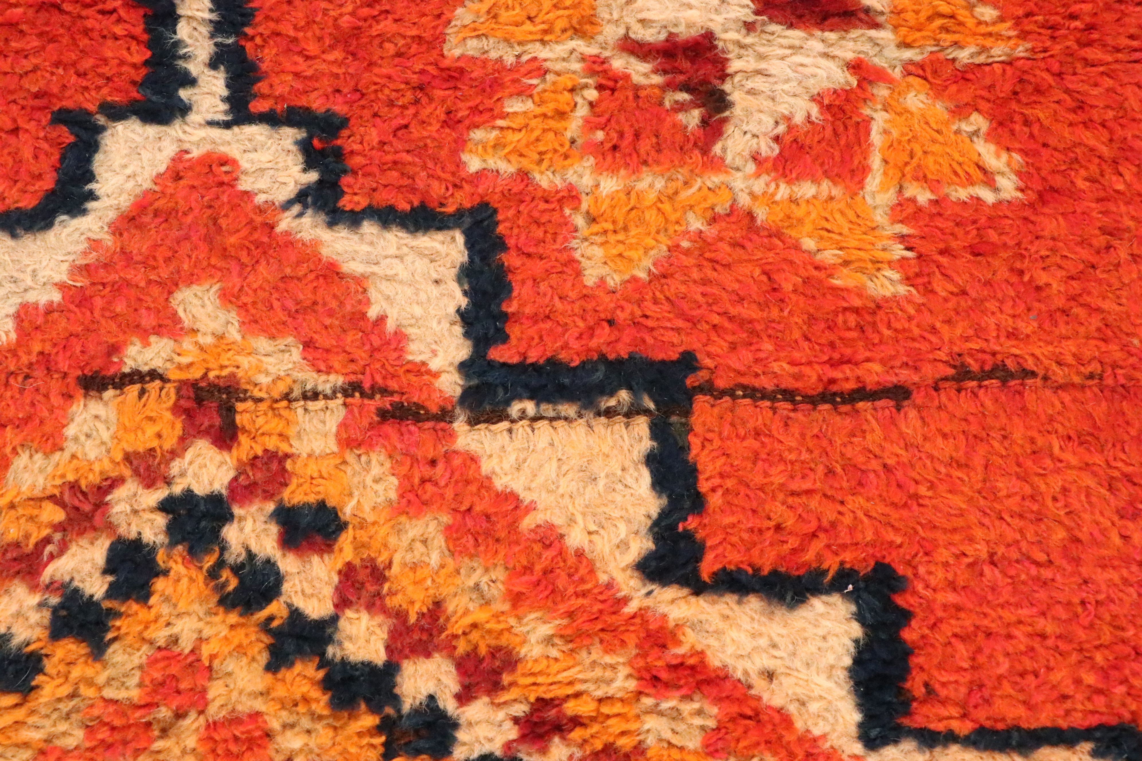 3'2 x 10'6 Hand-Knotted Turkish Village Carpet Runner Long Rug