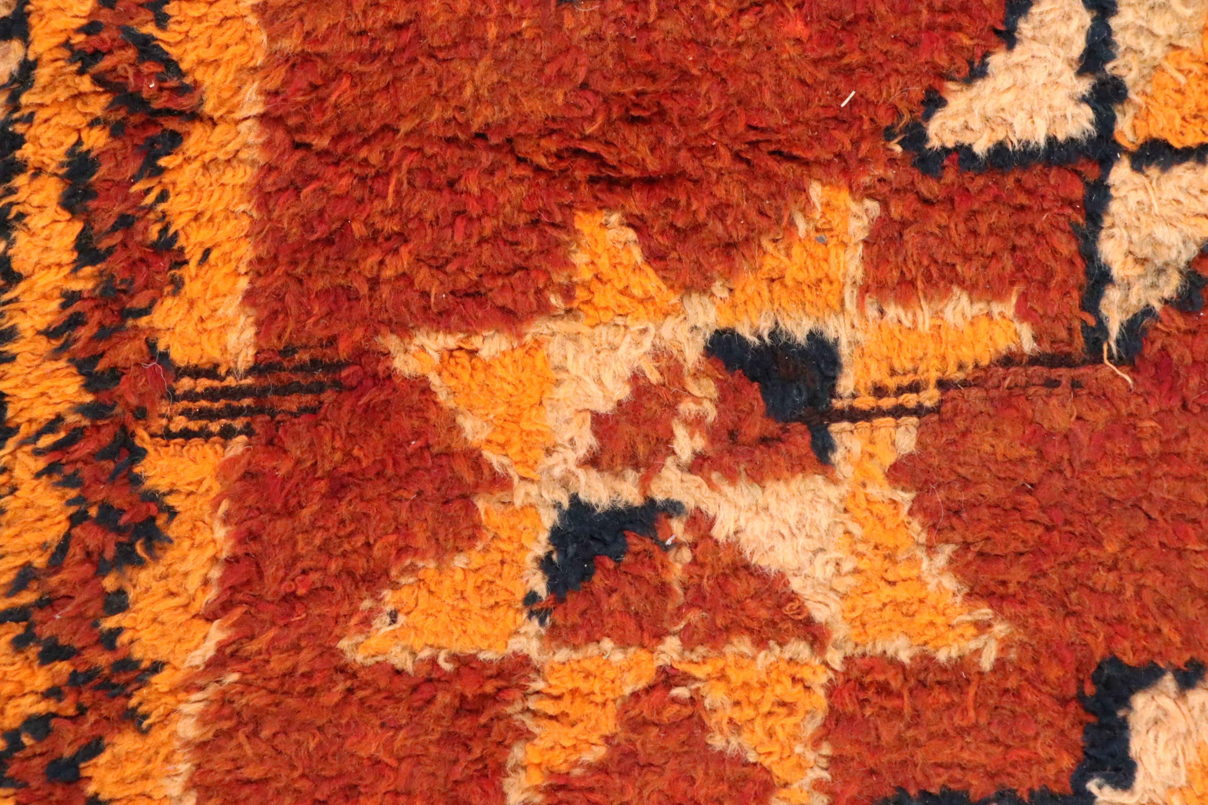 3'2 x 10'6 Hand-Knotted Turkish Village Carpet Runner Long Rug