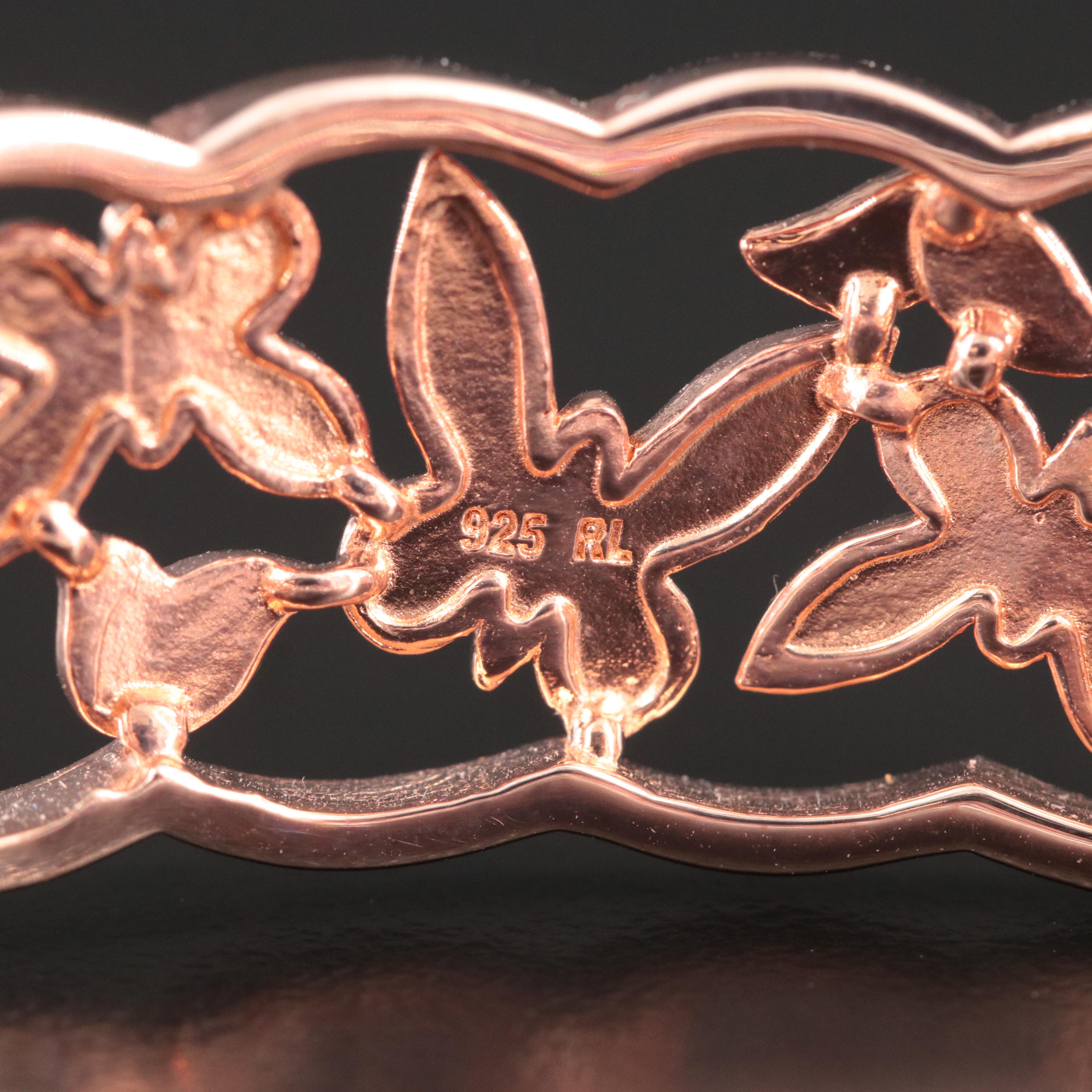 Sterling Amethyst and Diamond Bracelet