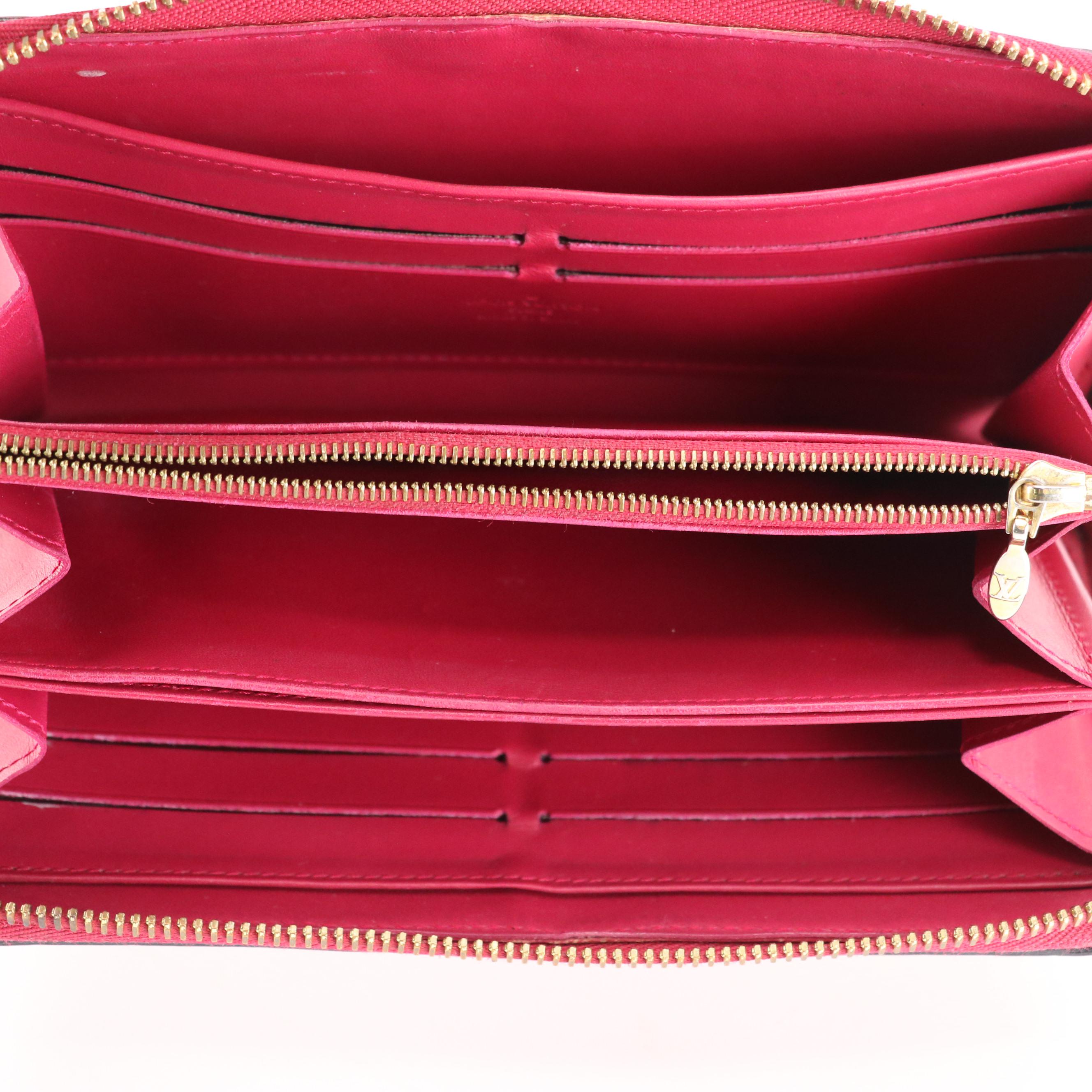 Louis Vuitton Zippy Wallet in Red Monogram Vernis with Box