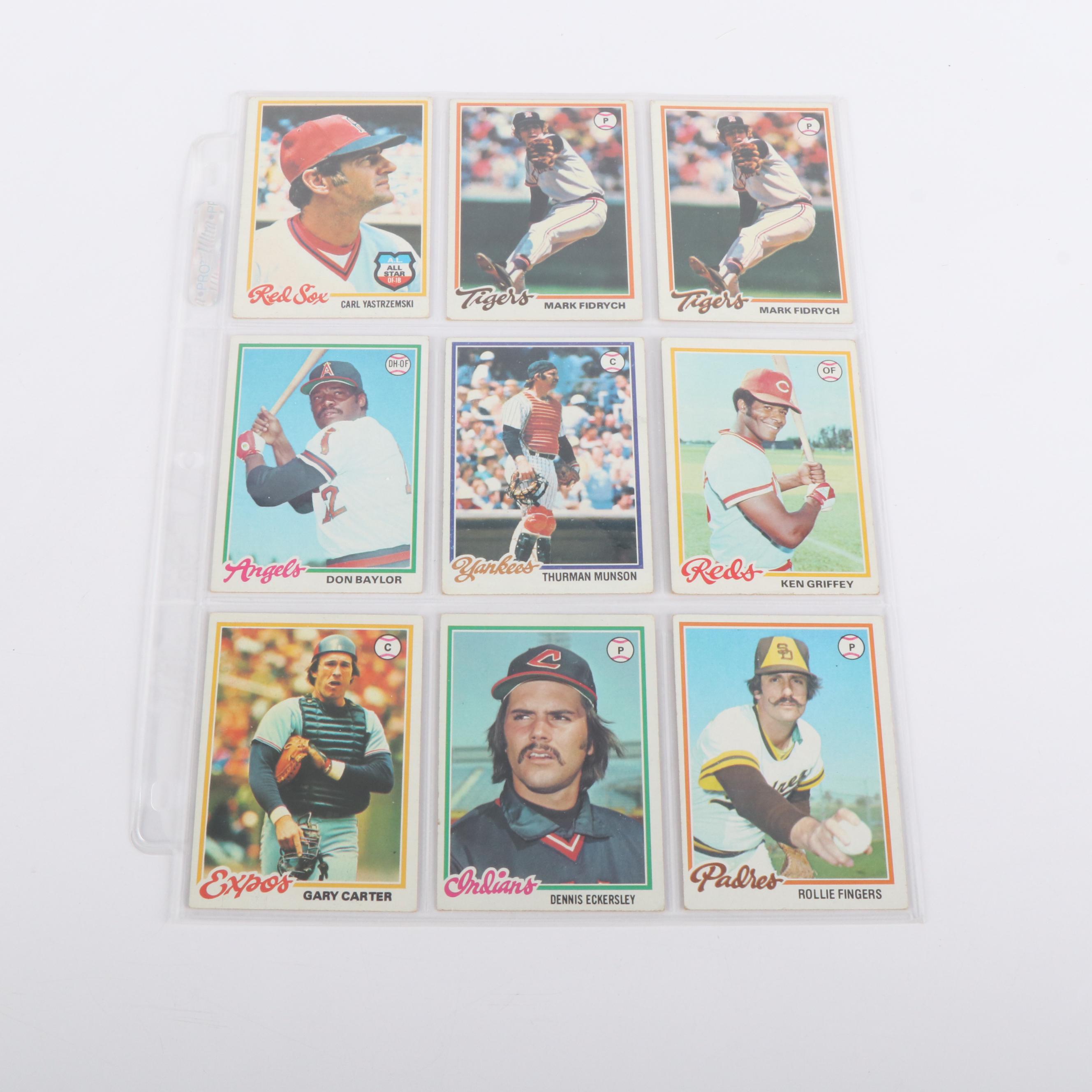 1978 Topps Baseball Cards Featuring Alan Trammell and Paul Molitor Rookie