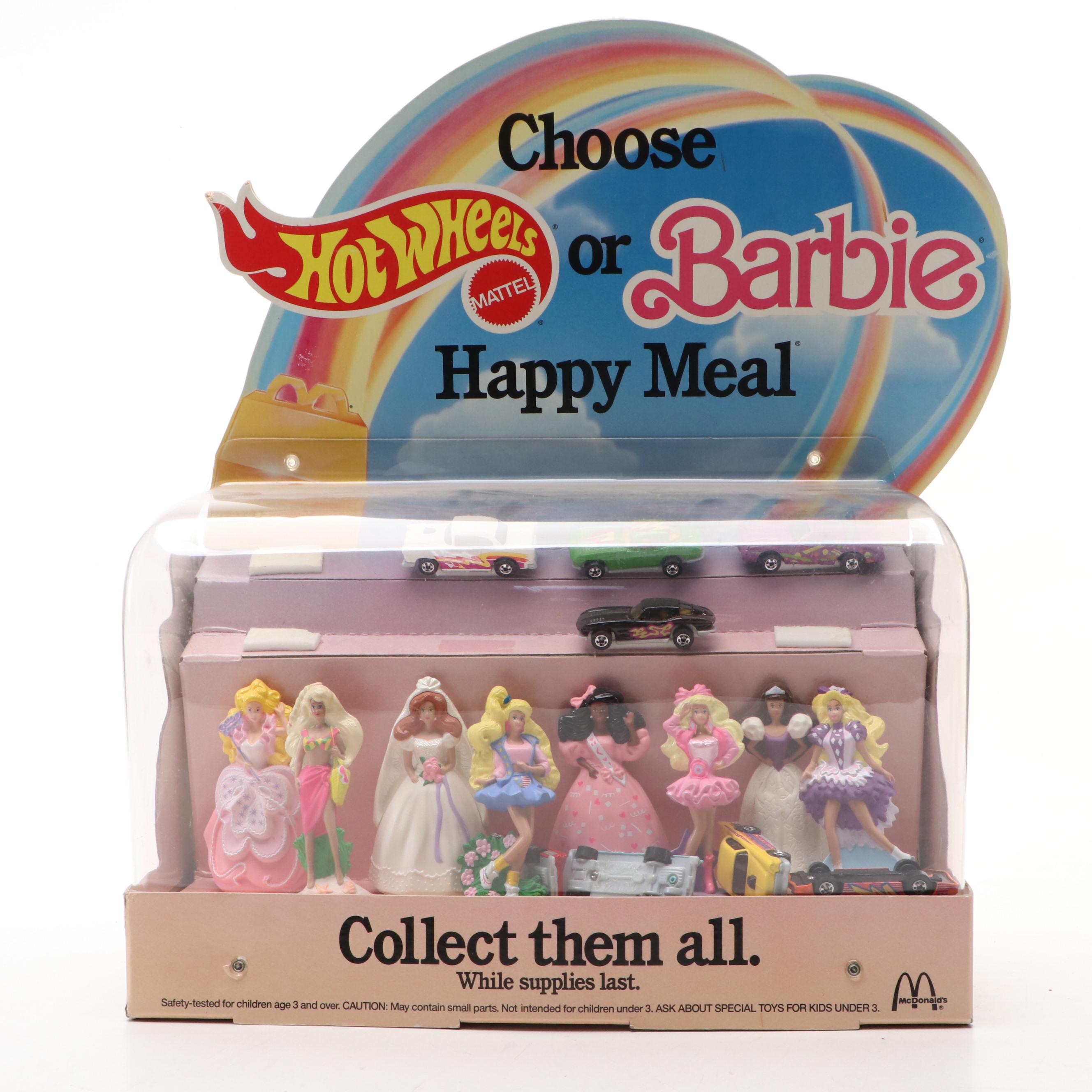 McDonald's "Hot Wheels or Barbie" Happy Meal Display, 1991