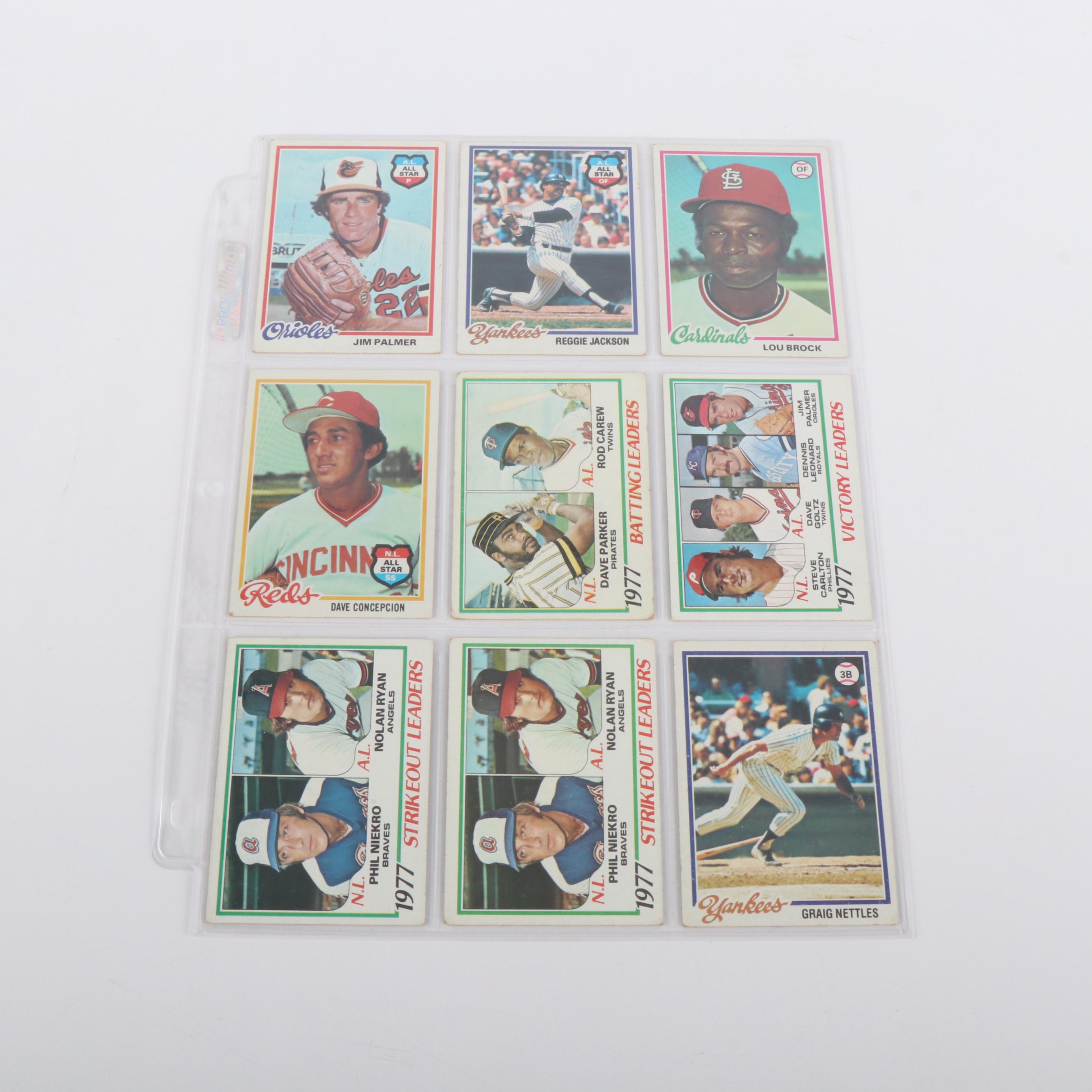 1978 Topps Baseball Cards Featuring Alan Trammell and Paul Molitor Rookie