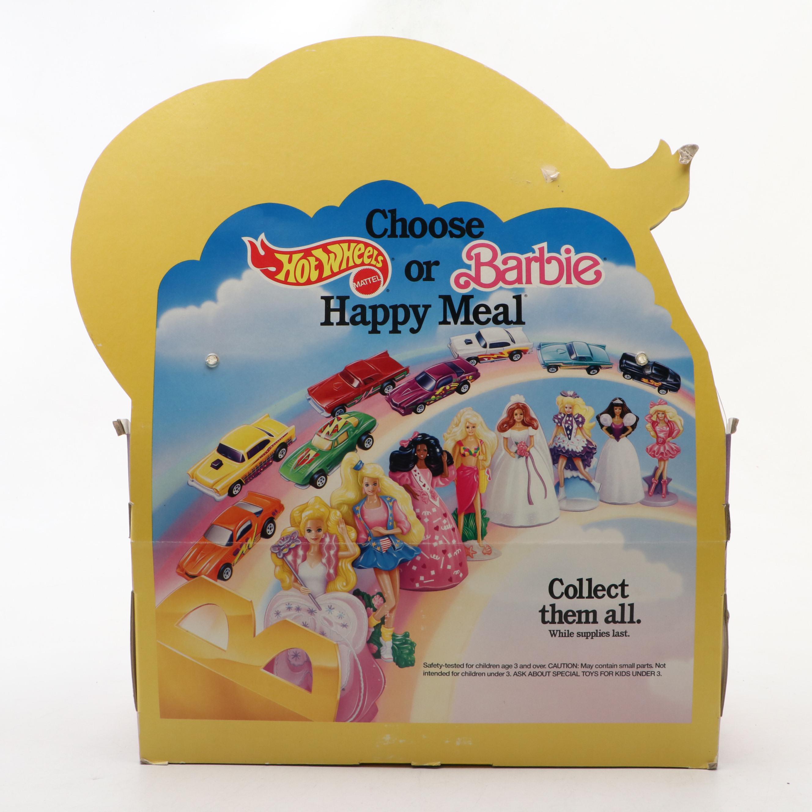McDonald's "Hot Wheels or Barbie" Happy Meal Display, 1991
