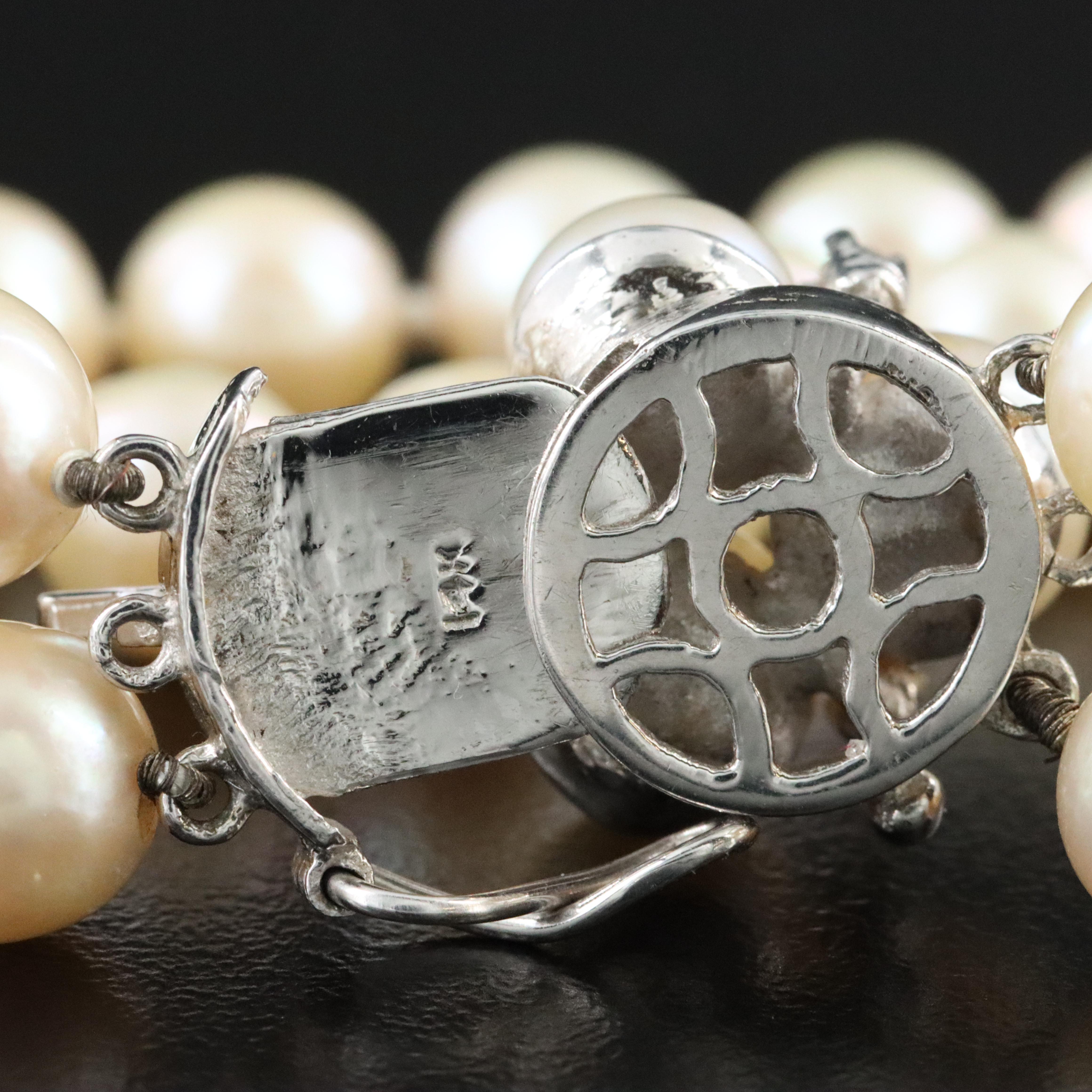 14K Pearl, Diamond, and Glass Bracelet