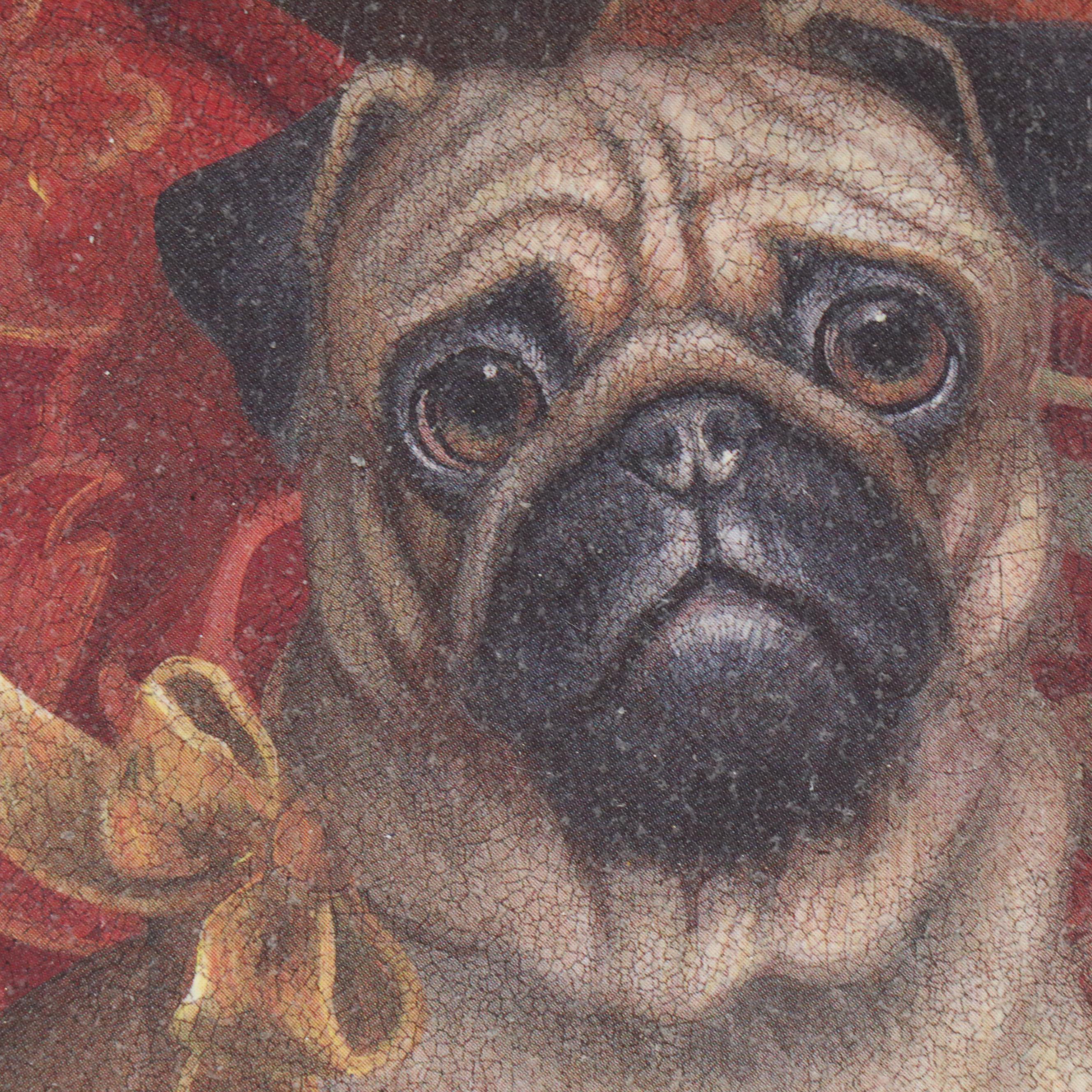 After Elaine Vollherbst Offset Lithograph "Pampered Pug"