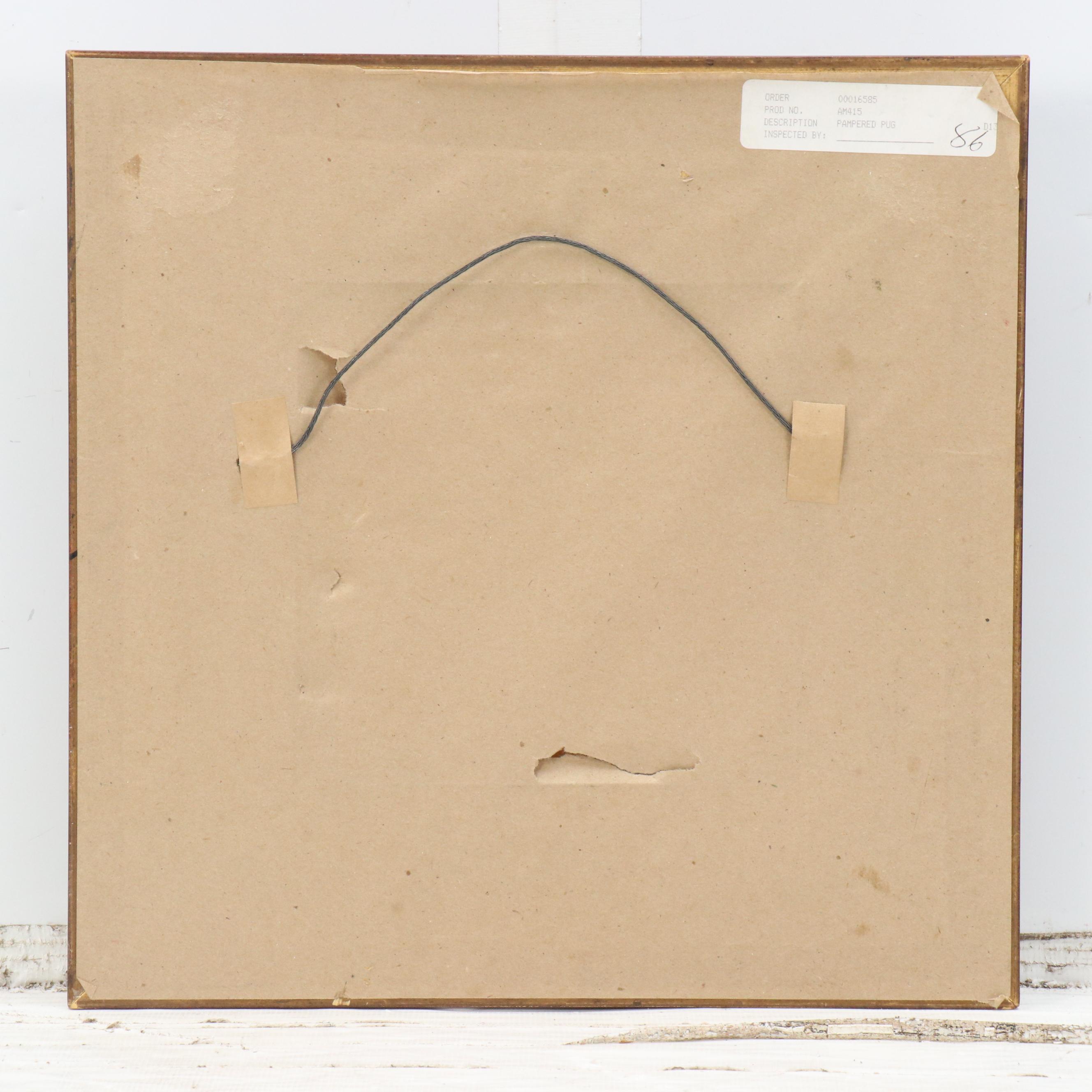 After Elaine Vollherbst Offset Lithograph "Pampered Pug"