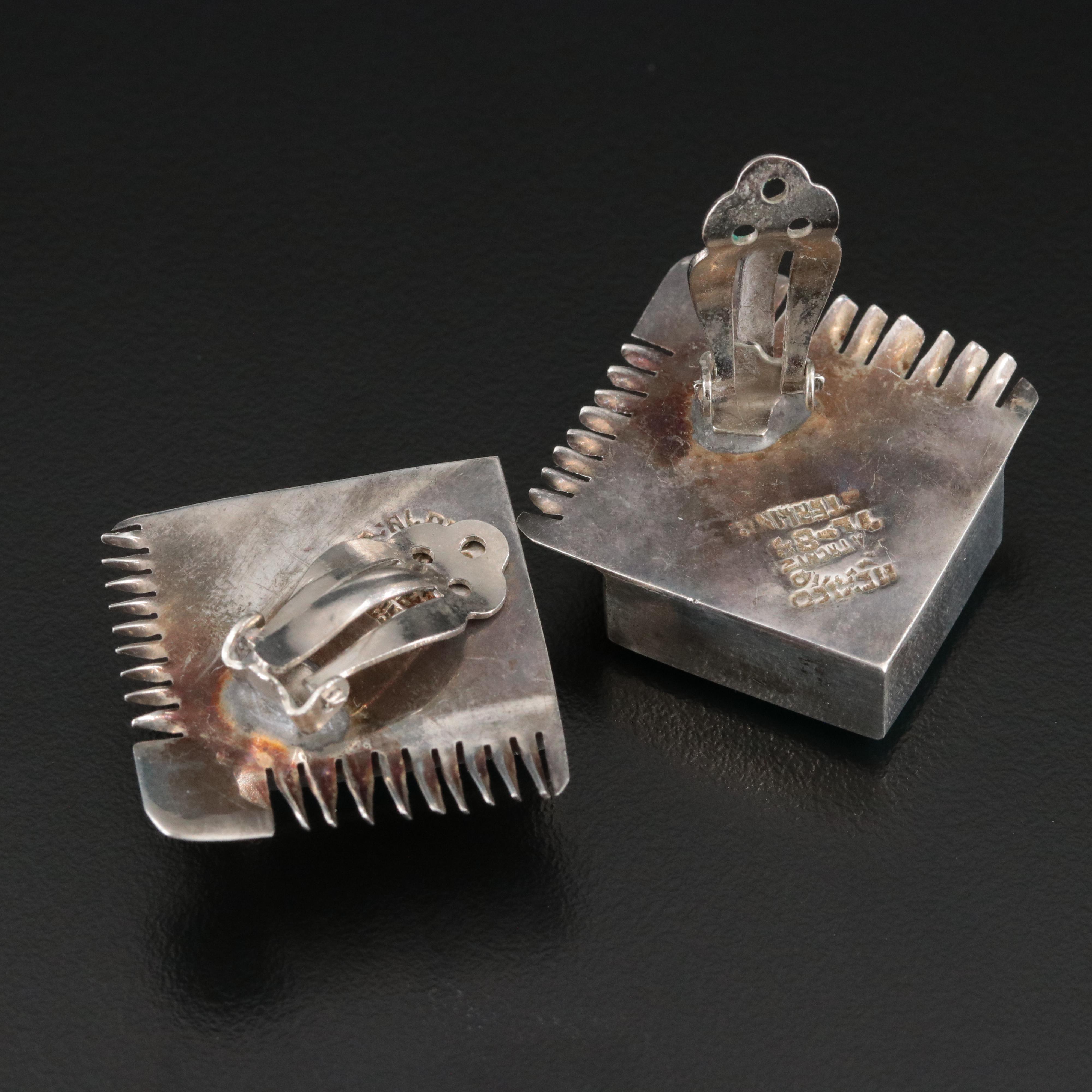 Mexican Sterling Turquoise Earrings