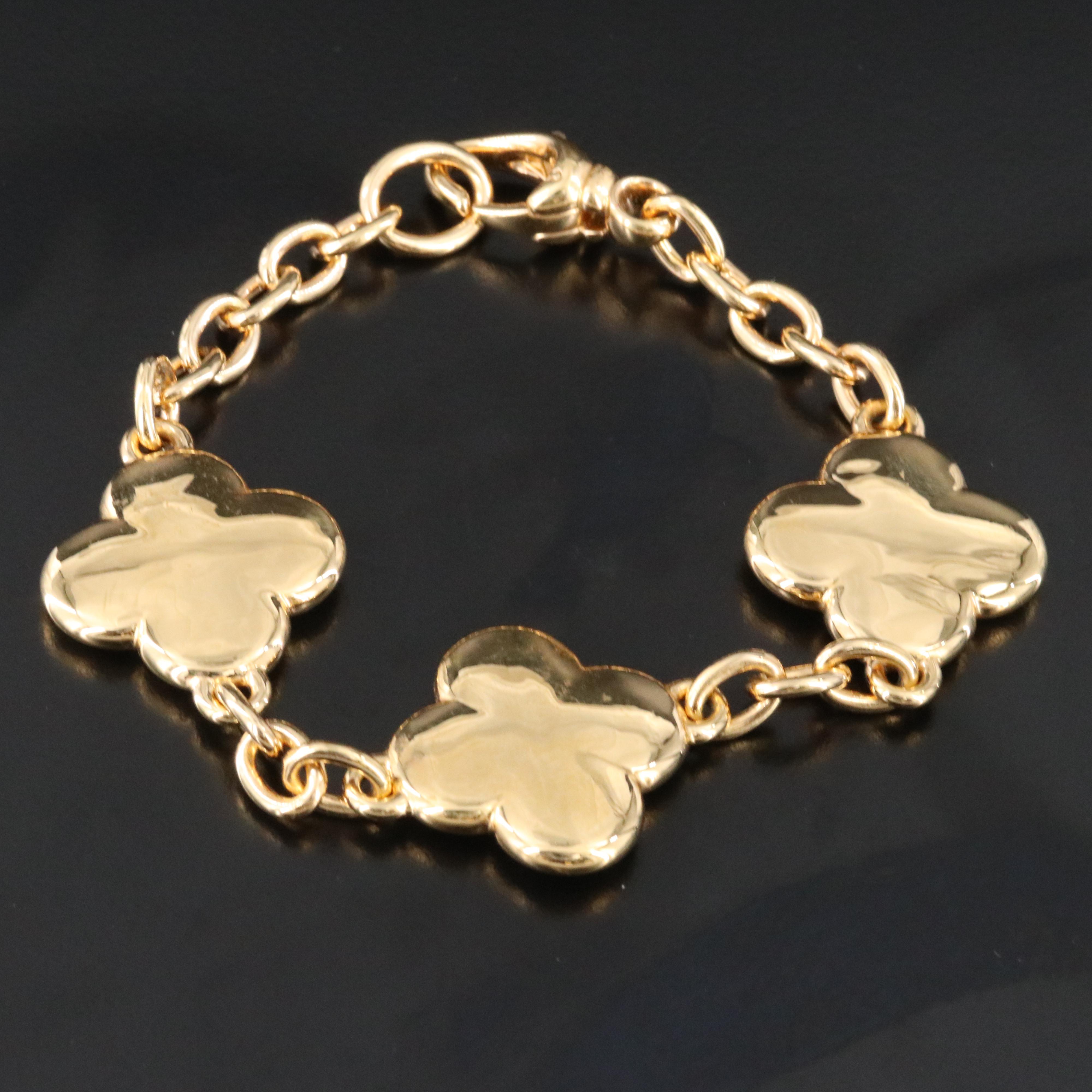 Electroformed Quatrefoil Link Bracelet