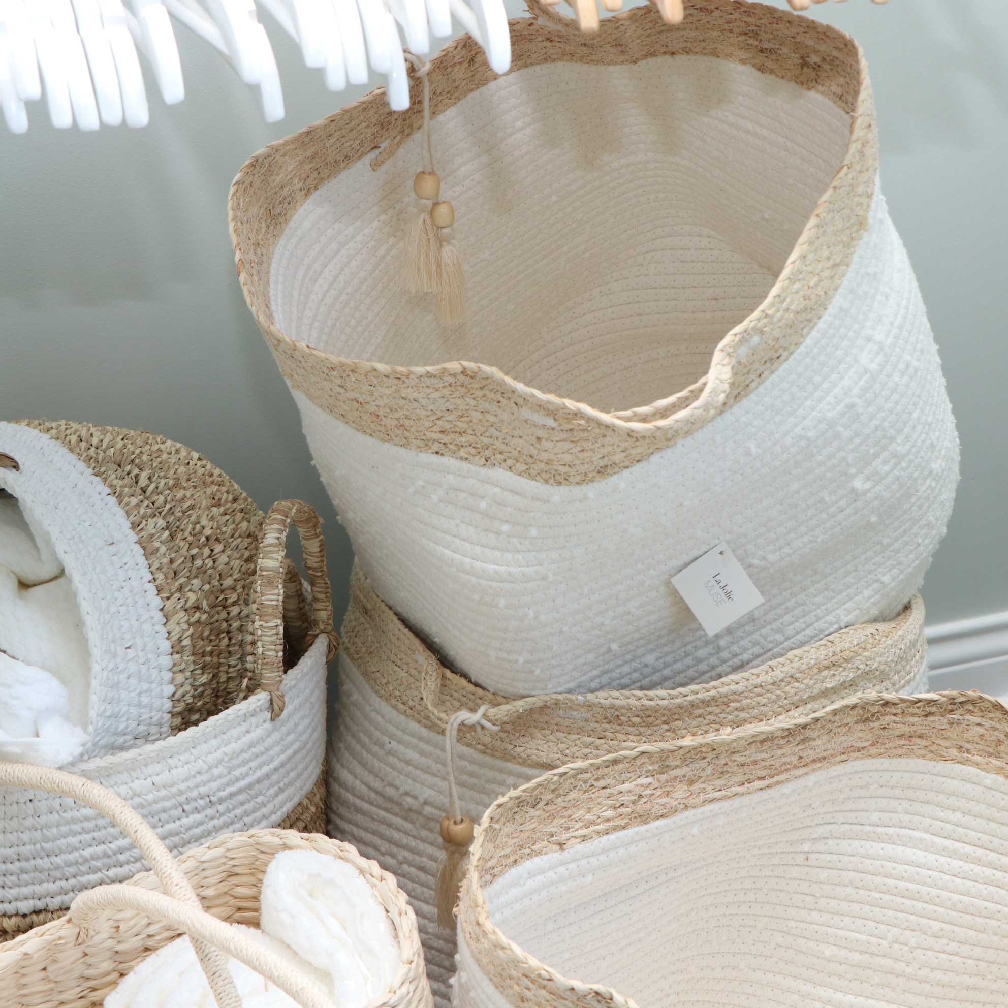 Woven and Rope Laundry Baskets, Metal Baskets, Truly Lou and DKNY Towels