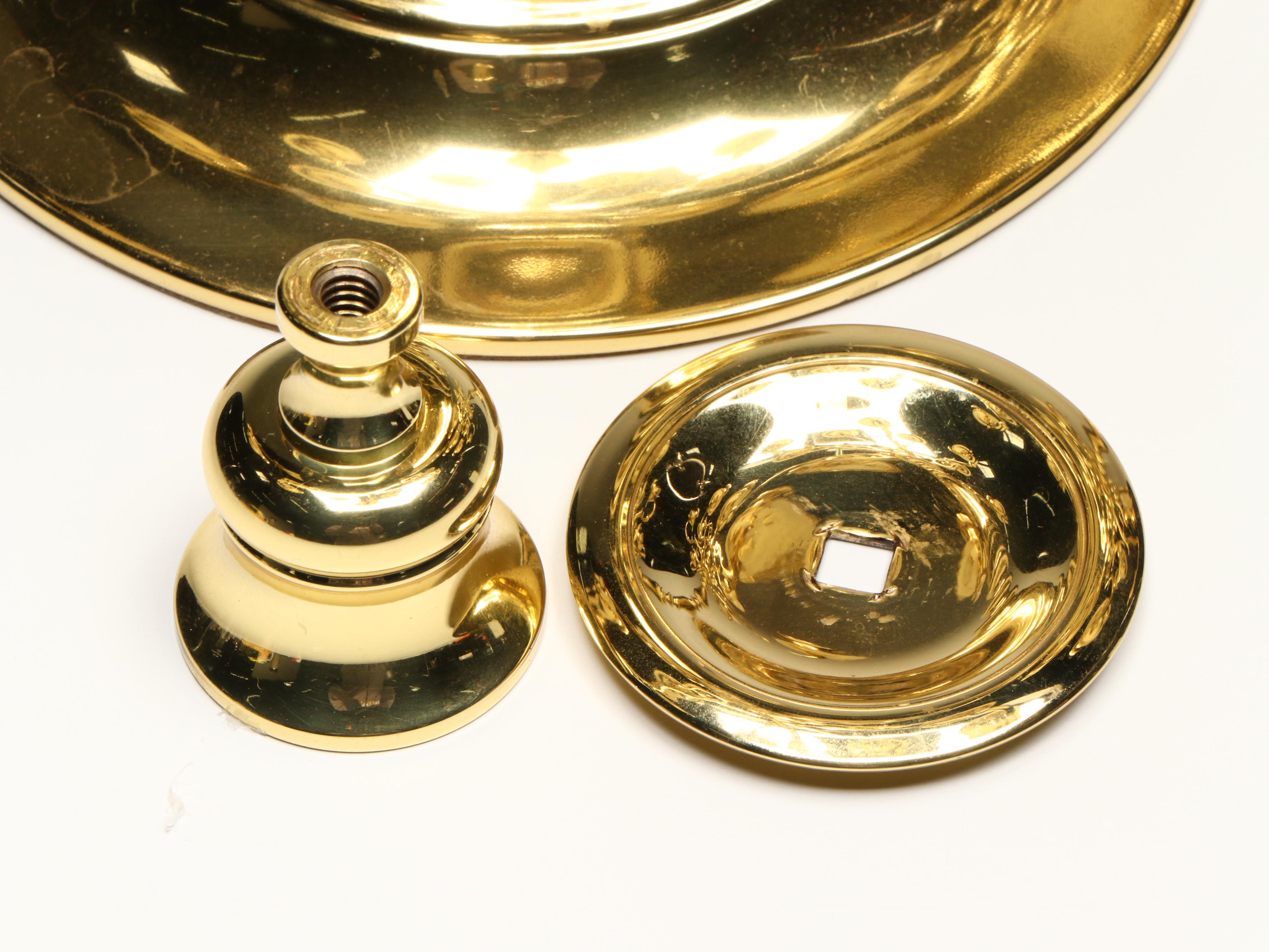 Pair of Baldwin Federal Style Brass Candelabras