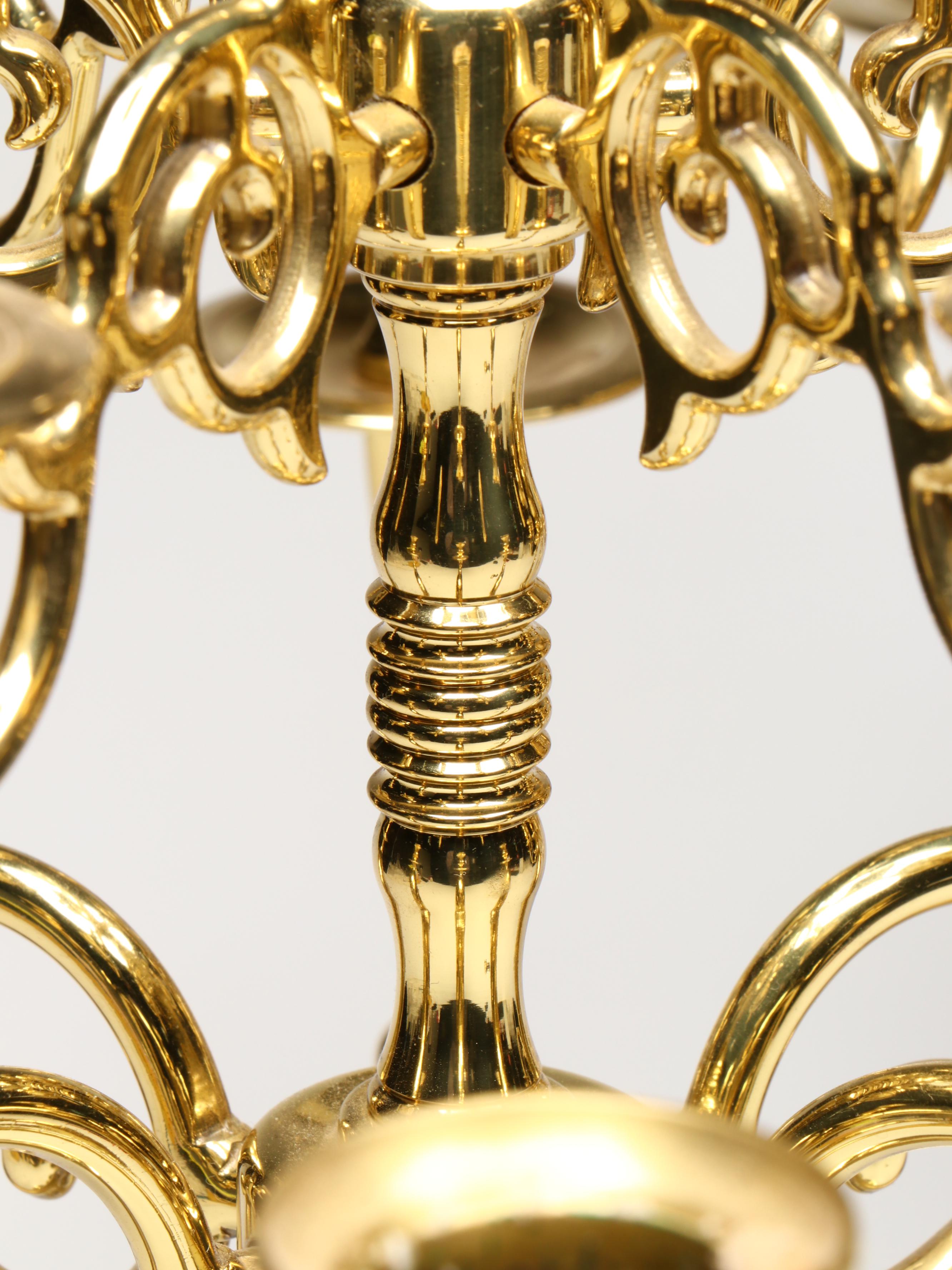 Pair of Baldwin Federal Style Brass Candelabras