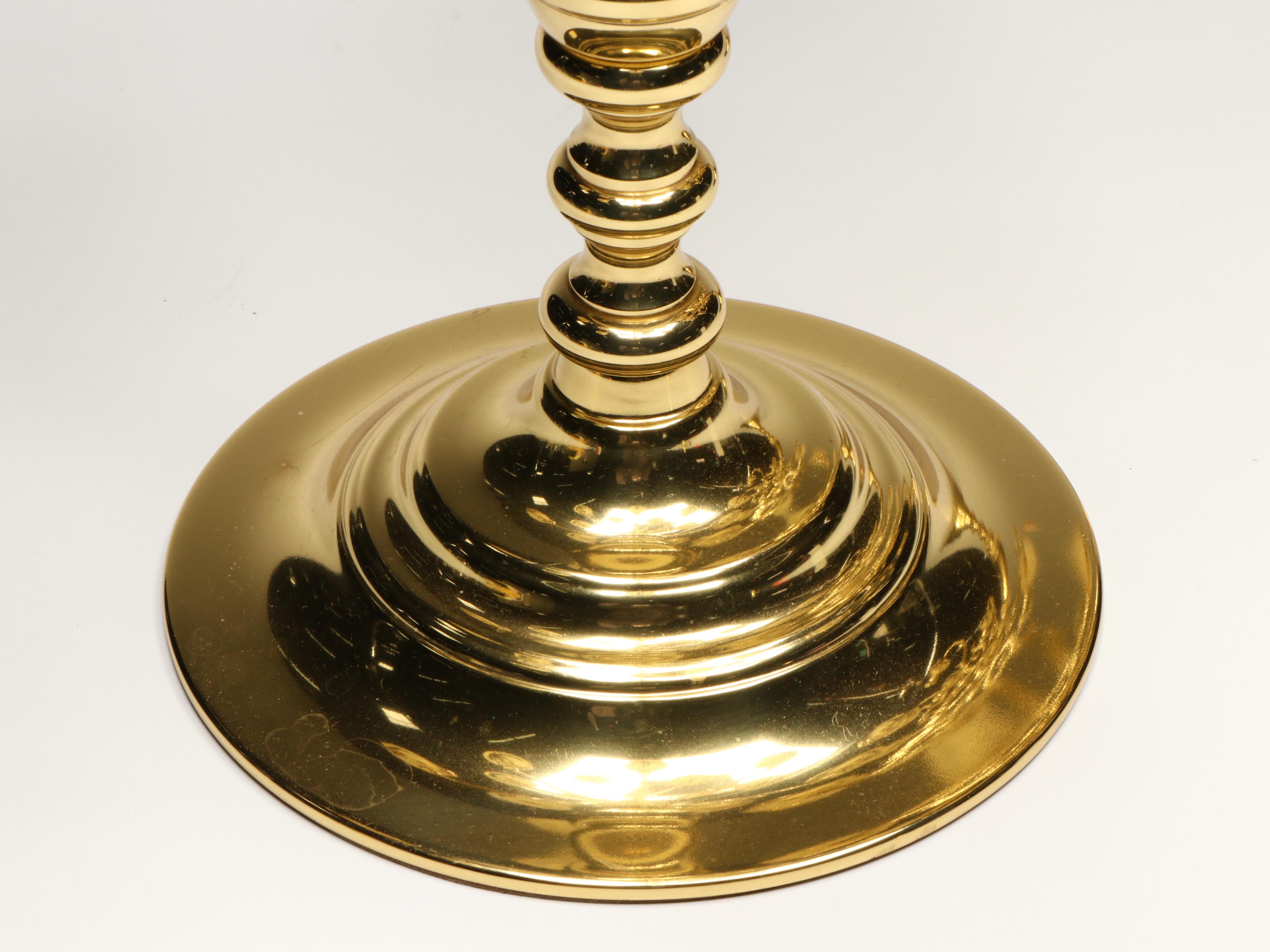 Pair of Baldwin Federal Style Brass Candelabras