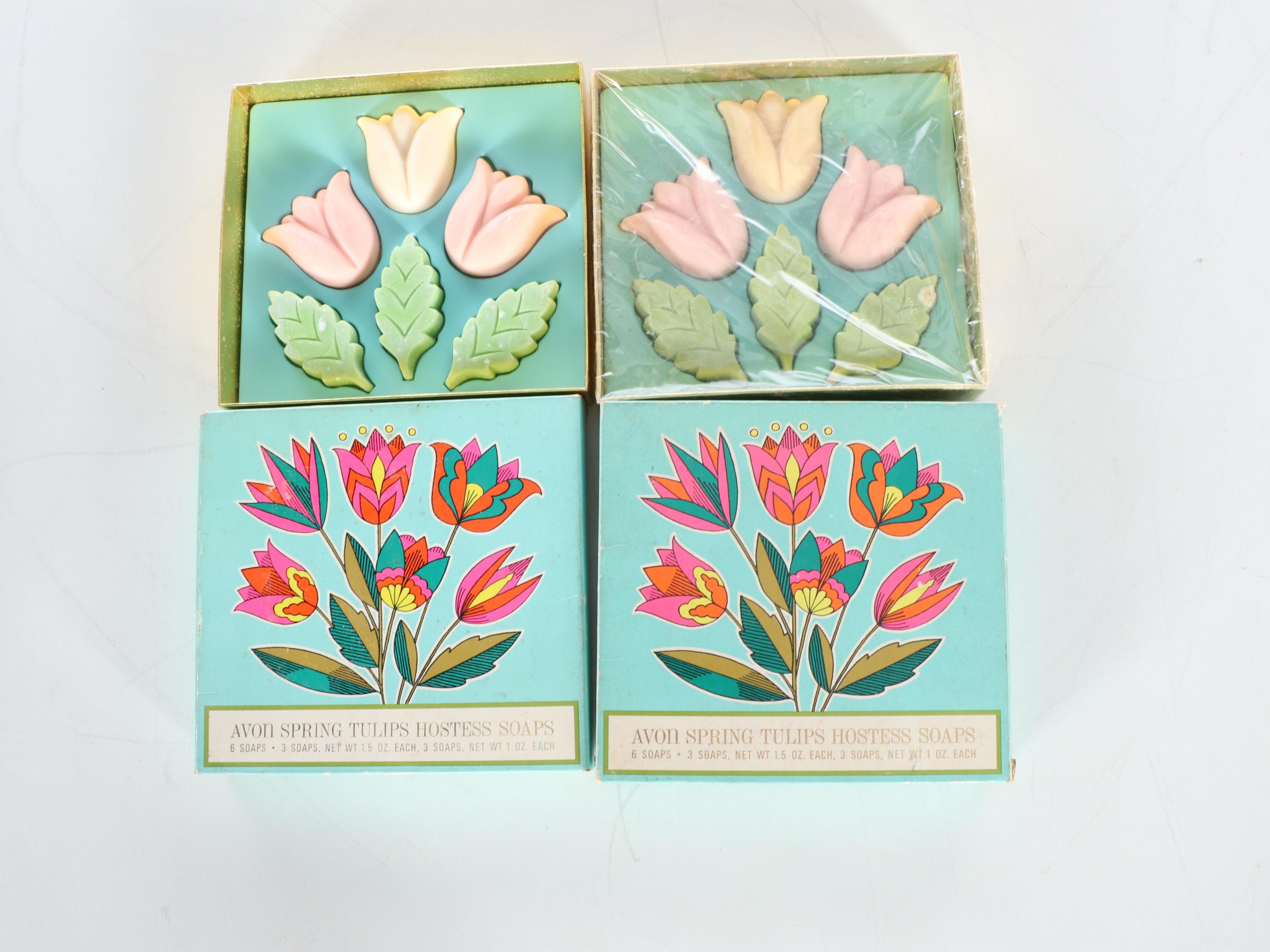 Vintage Avon Perfume Collection Featuring "Gone Fishing Tai Winds" Aftershave