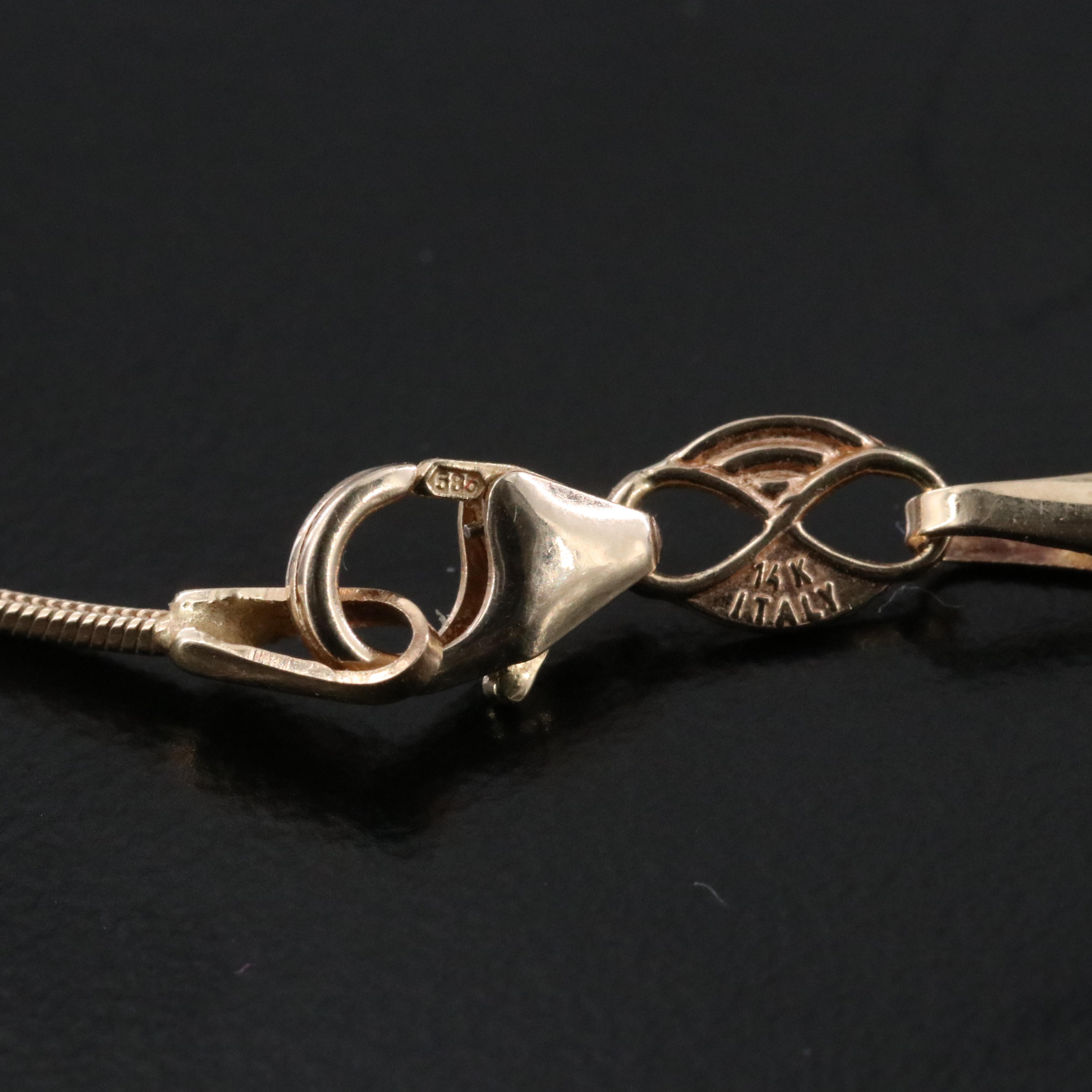 14K Snake Chain Necklace