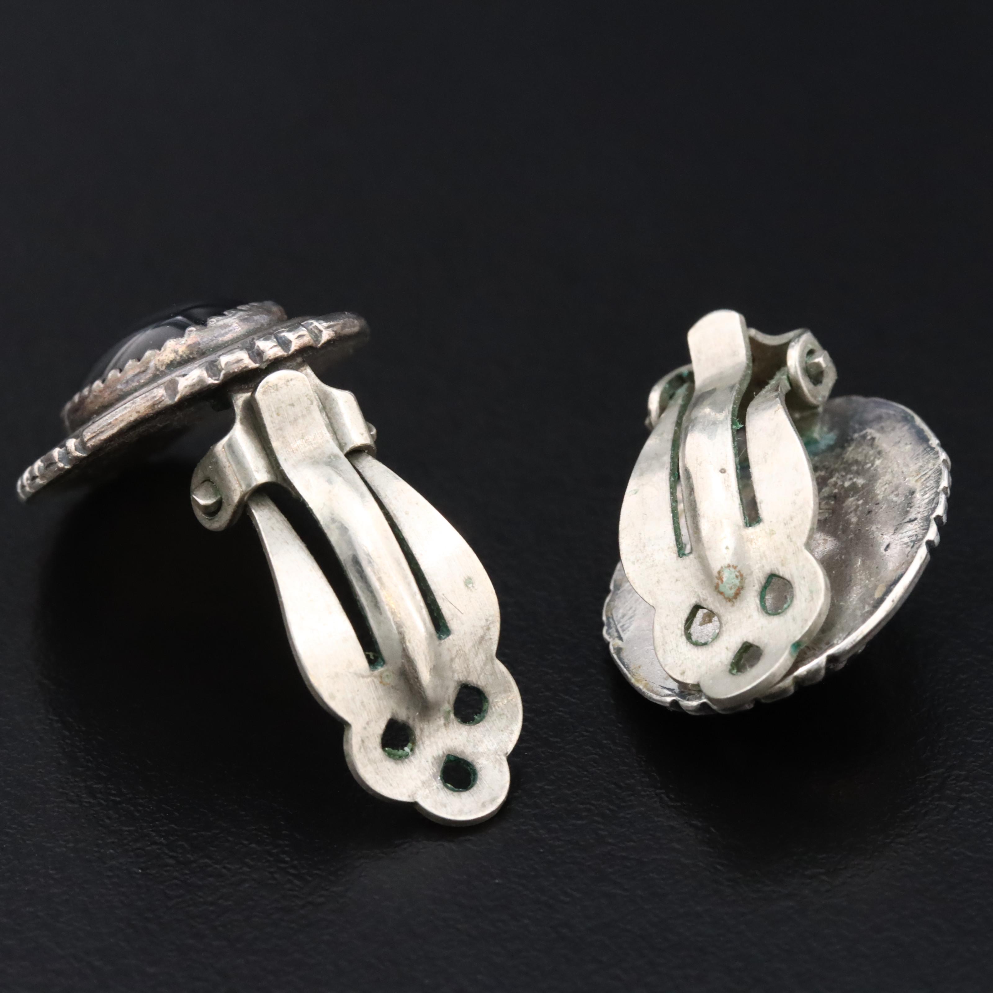 Sterling Black Onyx Earrings