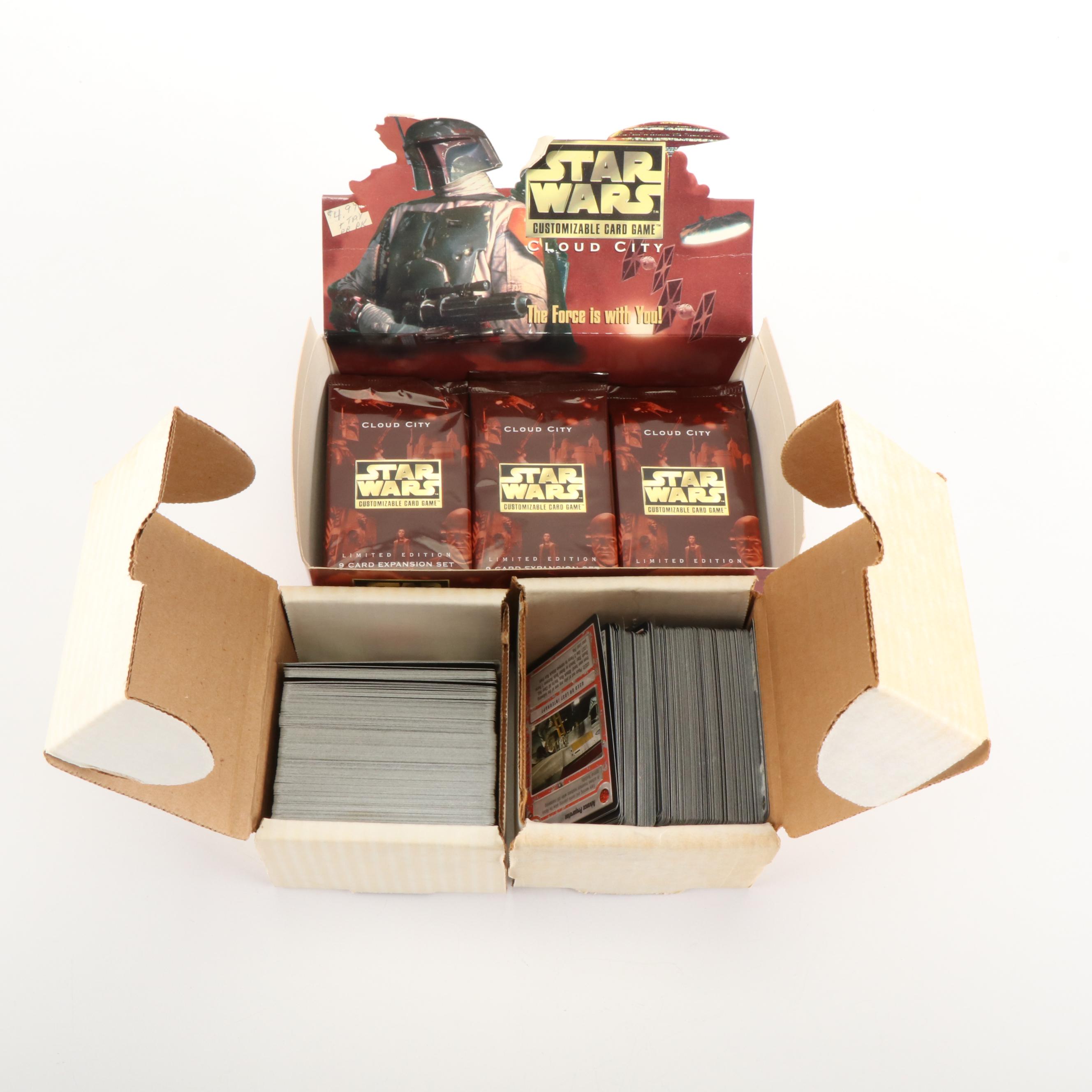 "Star Wars" Sealed Cloud City Booster Packs with Loose Trading Cards, 1990s