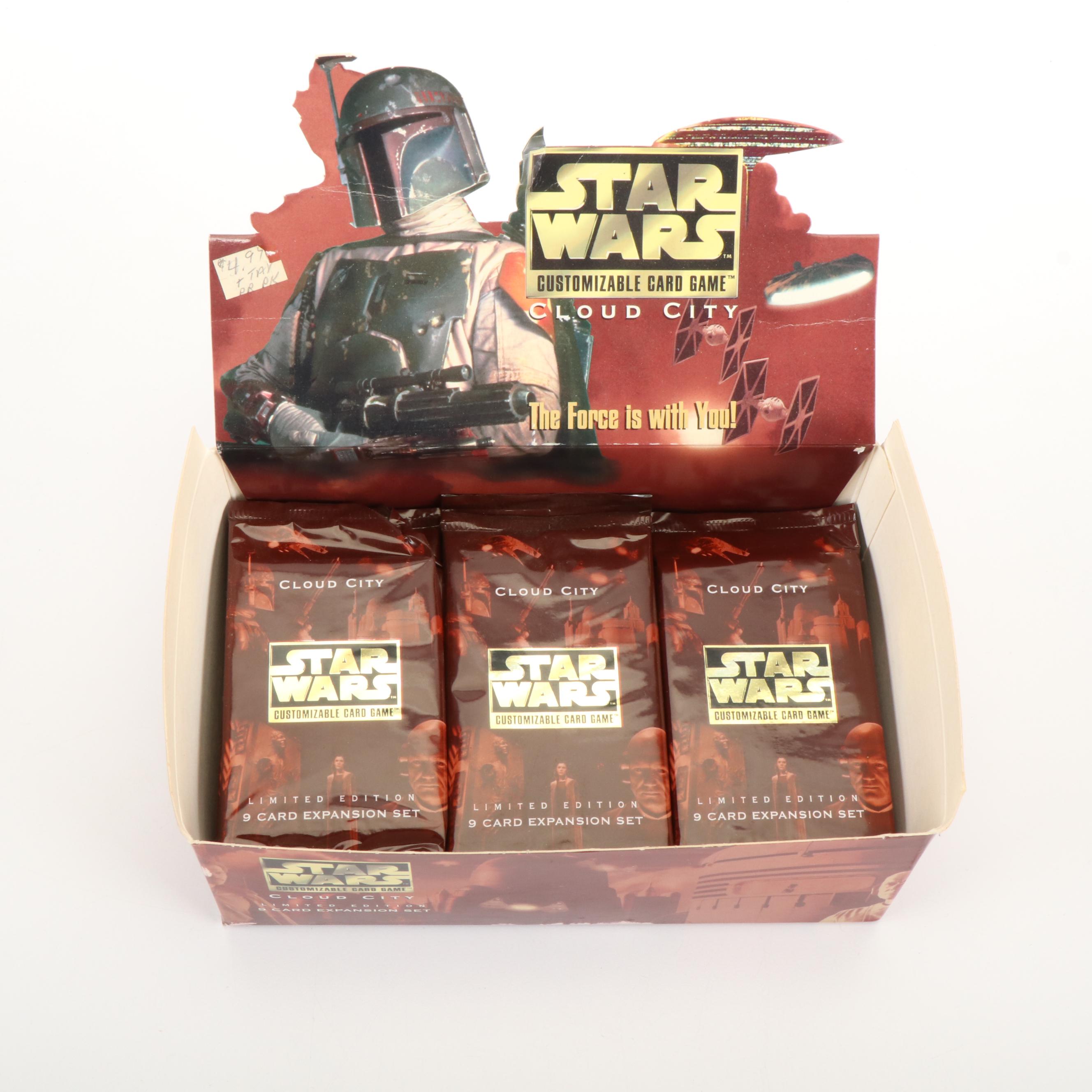 "Star Wars" Sealed Cloud City Booster Packs with Loose Trading Cards, 1990s
