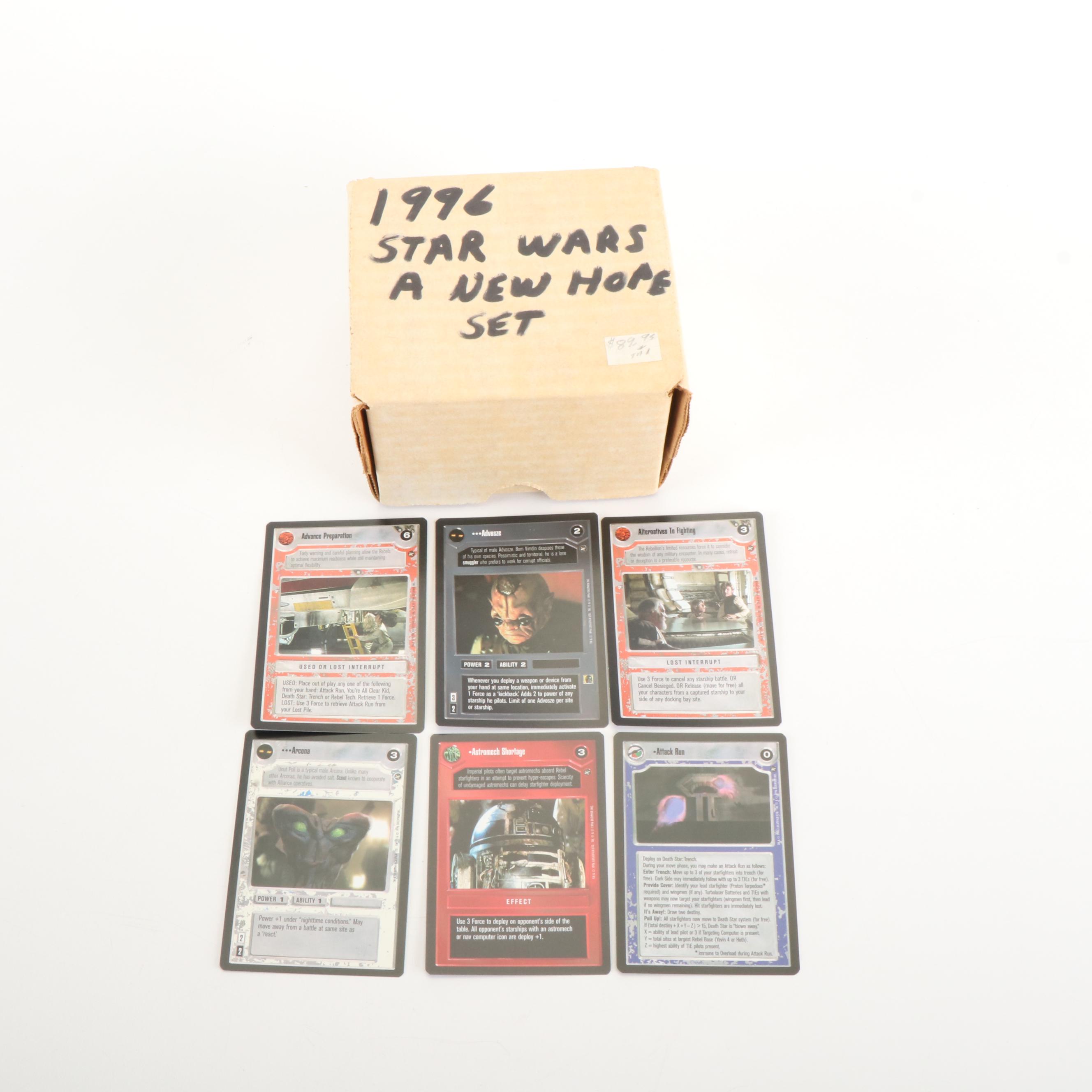 "Star Wars" Sealed Cloud City Booster Packs with Loose Trading Cards, 1990s