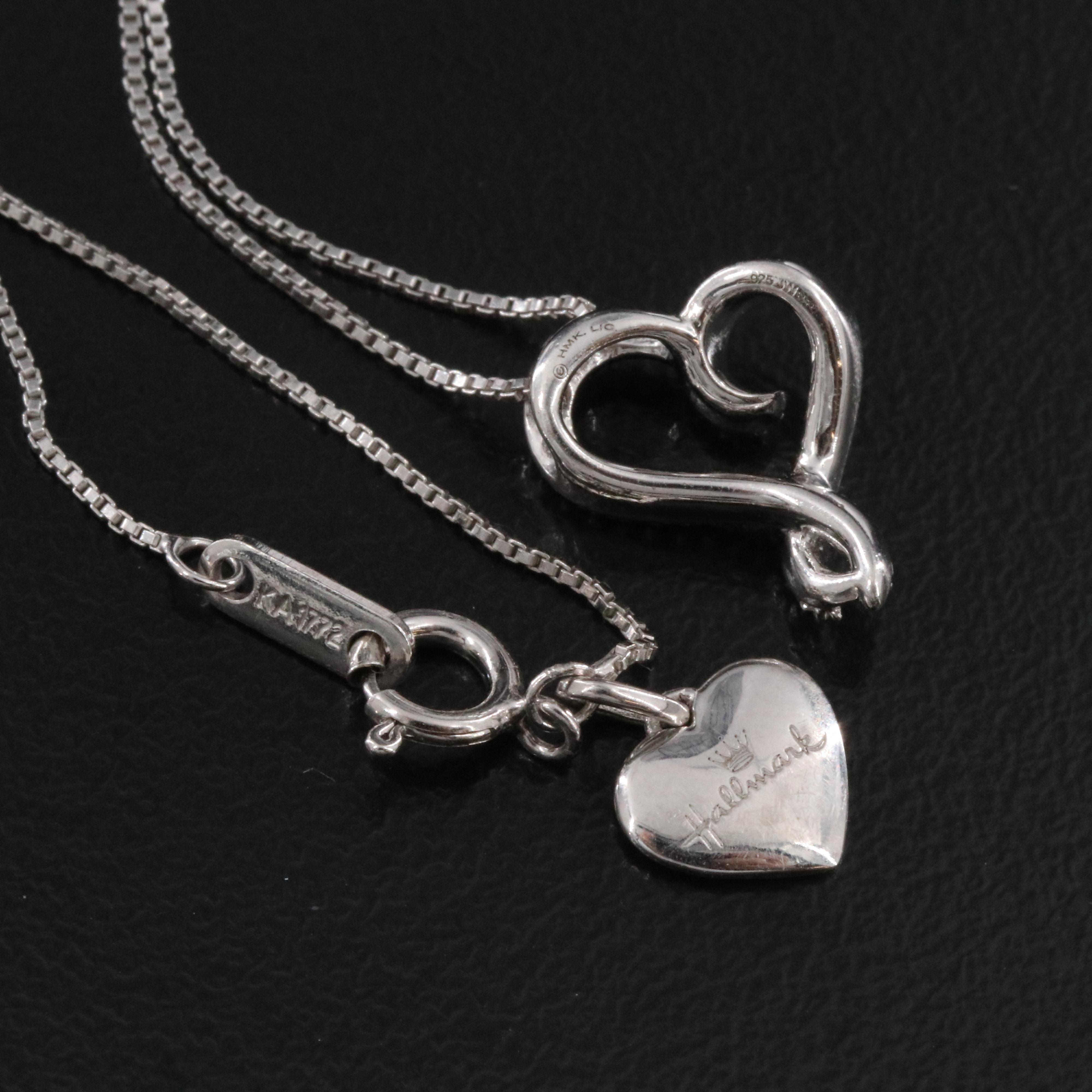 Hallmark Sterling Heart Pendant Necklace