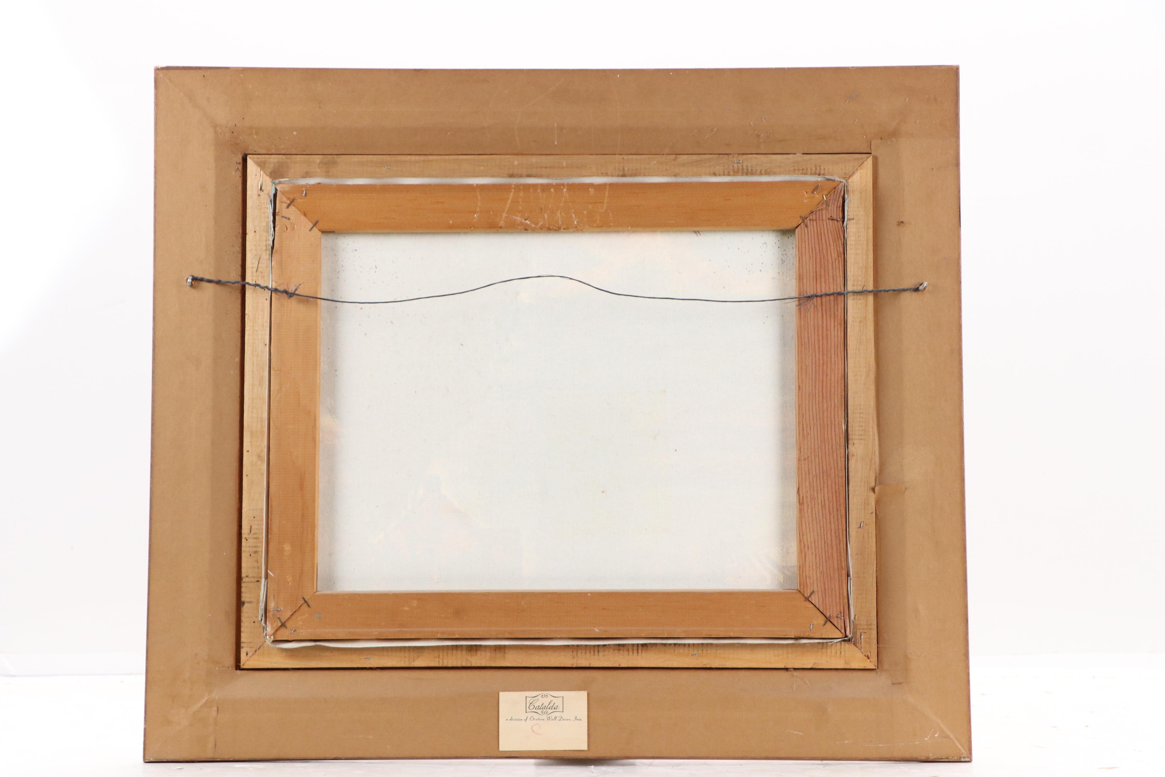 Stylized Oil Painting of Autumn Landscape with Houses, Late 20th–21st Century