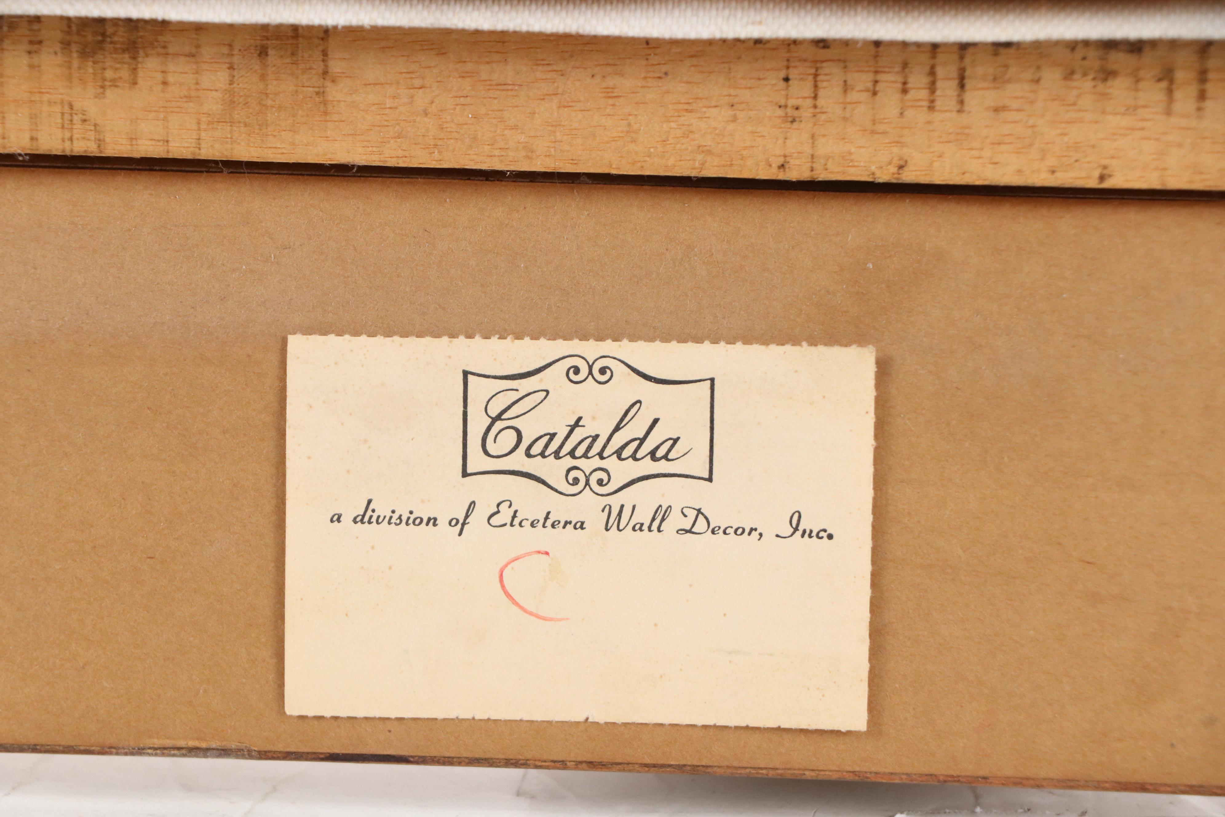 Stylized Oil Painting of Autumn Landscape with Houses, Late 20th–21st Century