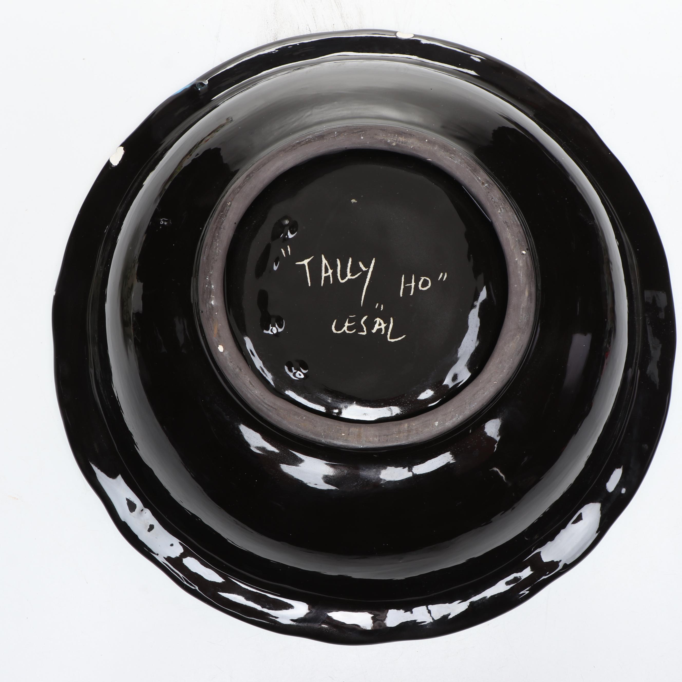 Lesäl Handcrafted Horse Themed Ceramic Bowls with Plate