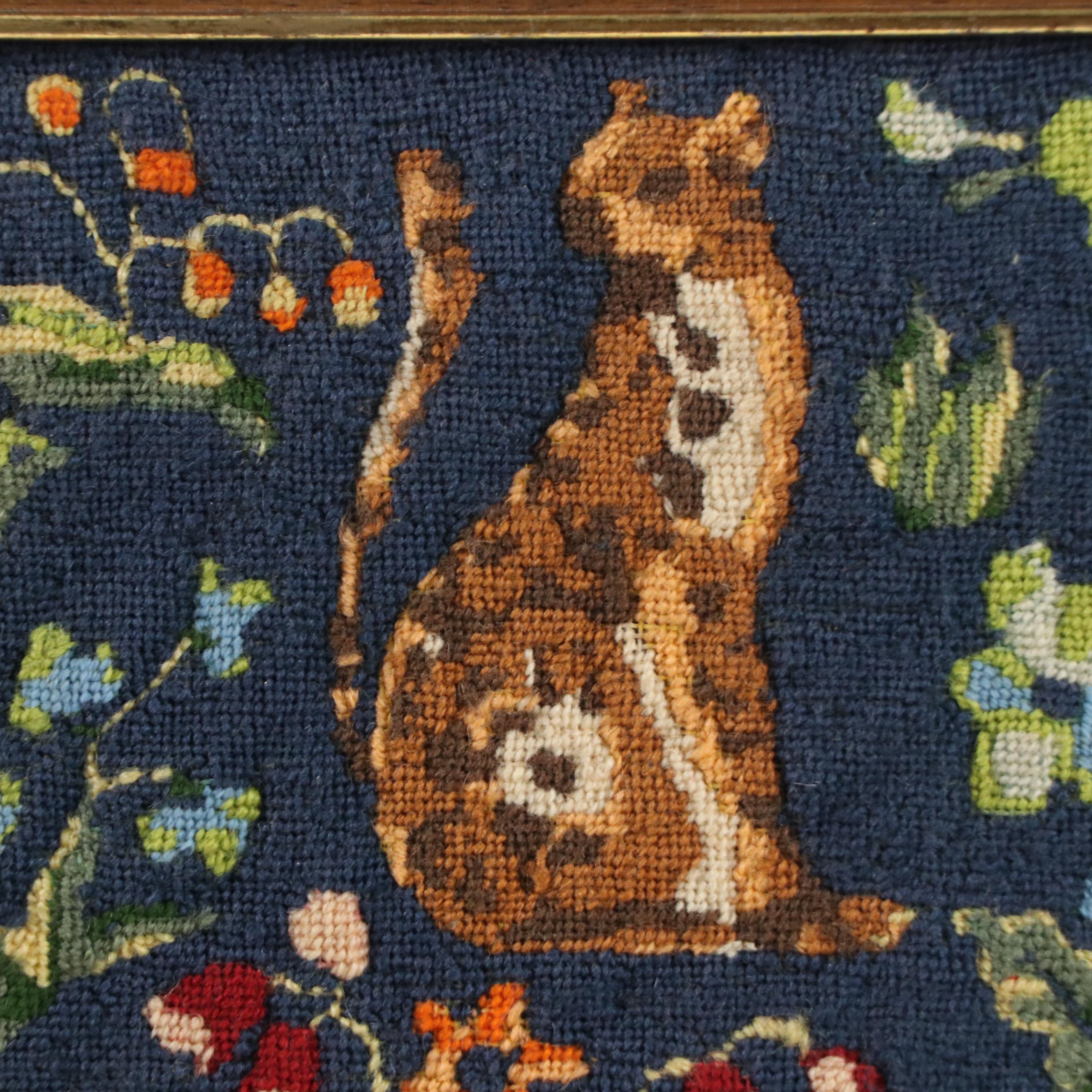 Millefleur Needlepoint Panel View After Lady and The Unicorn French Tapestry
