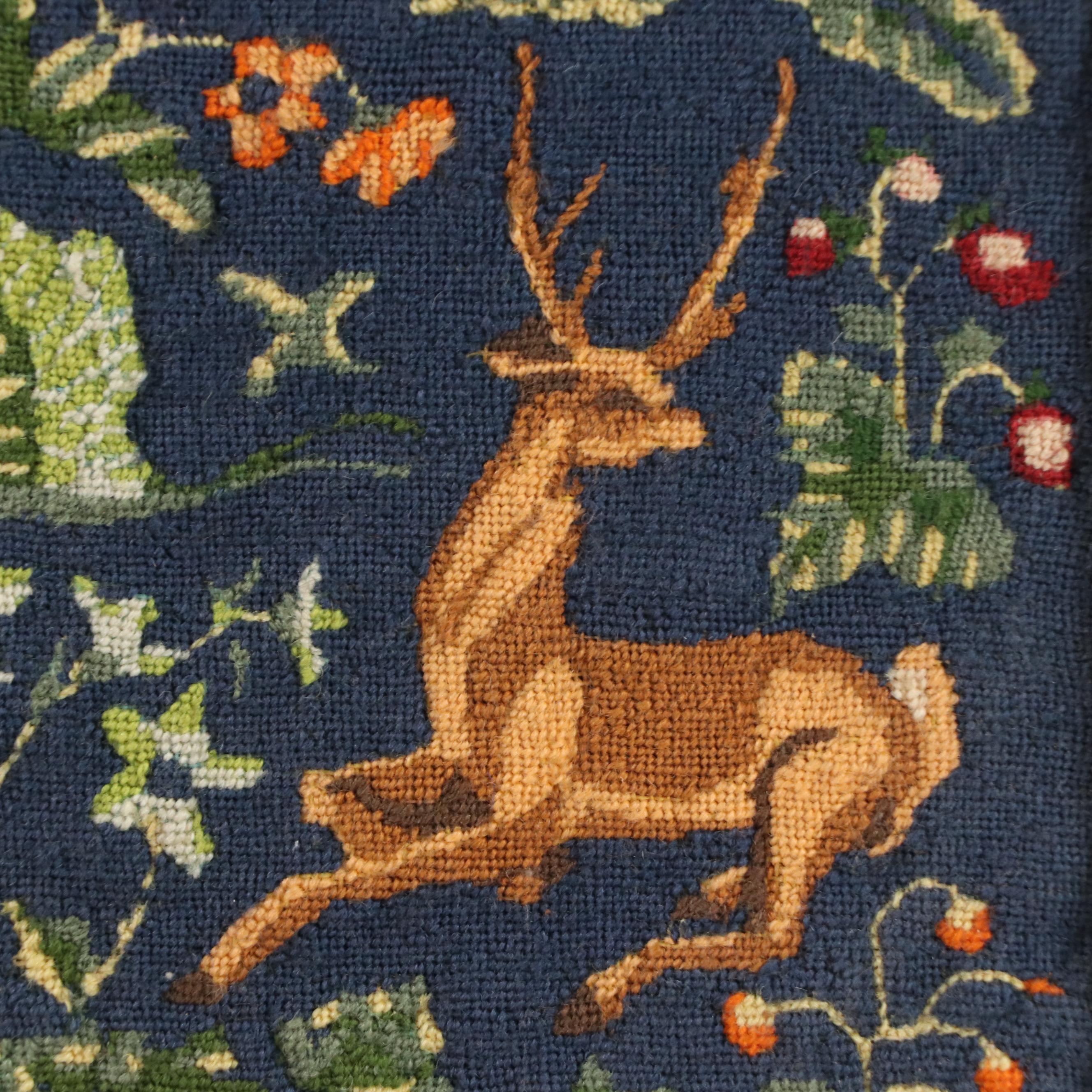 Millefleur Needlepoint Panel View After Lady and The Unicorn French Tapestry
