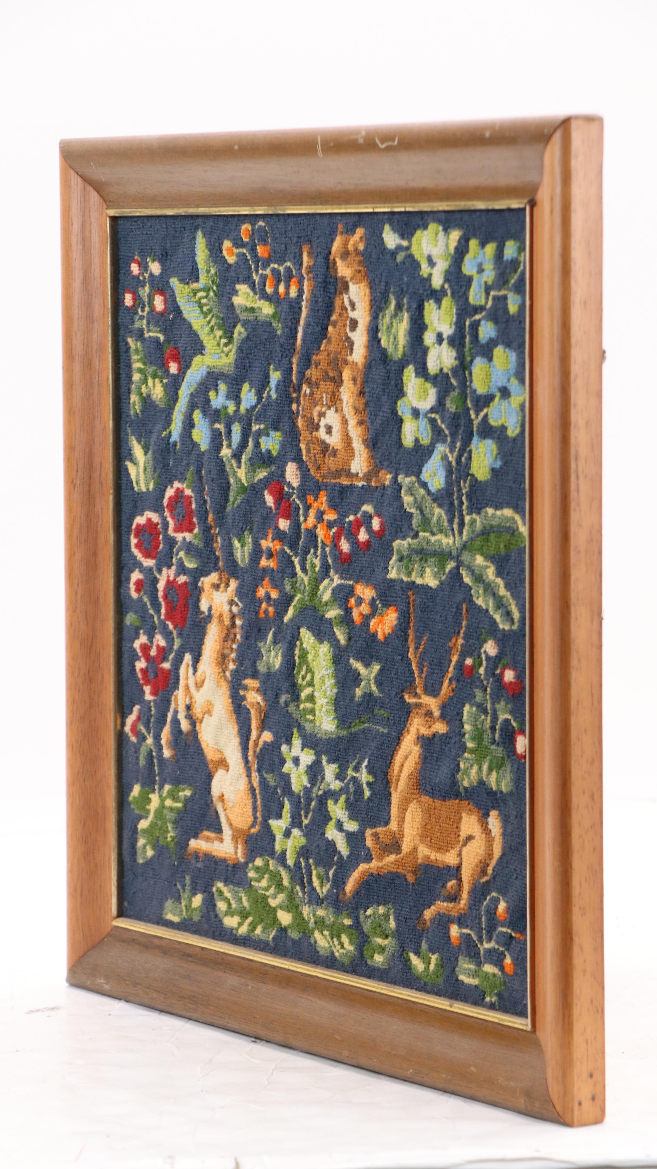Millefleur Needlepoint Panel View After Lady and The Unicorn French Tapestry