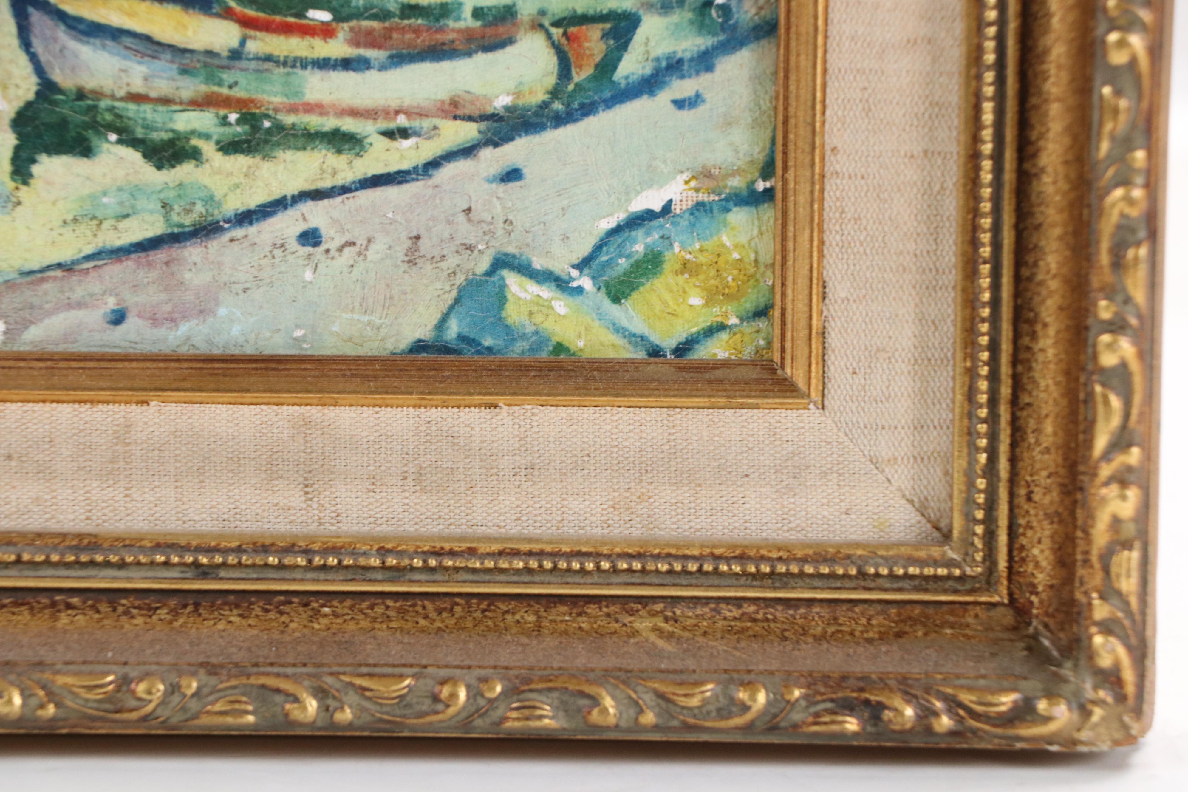 Textured Photomechanical Print After Georges Braque "La Ciotat Harbor"