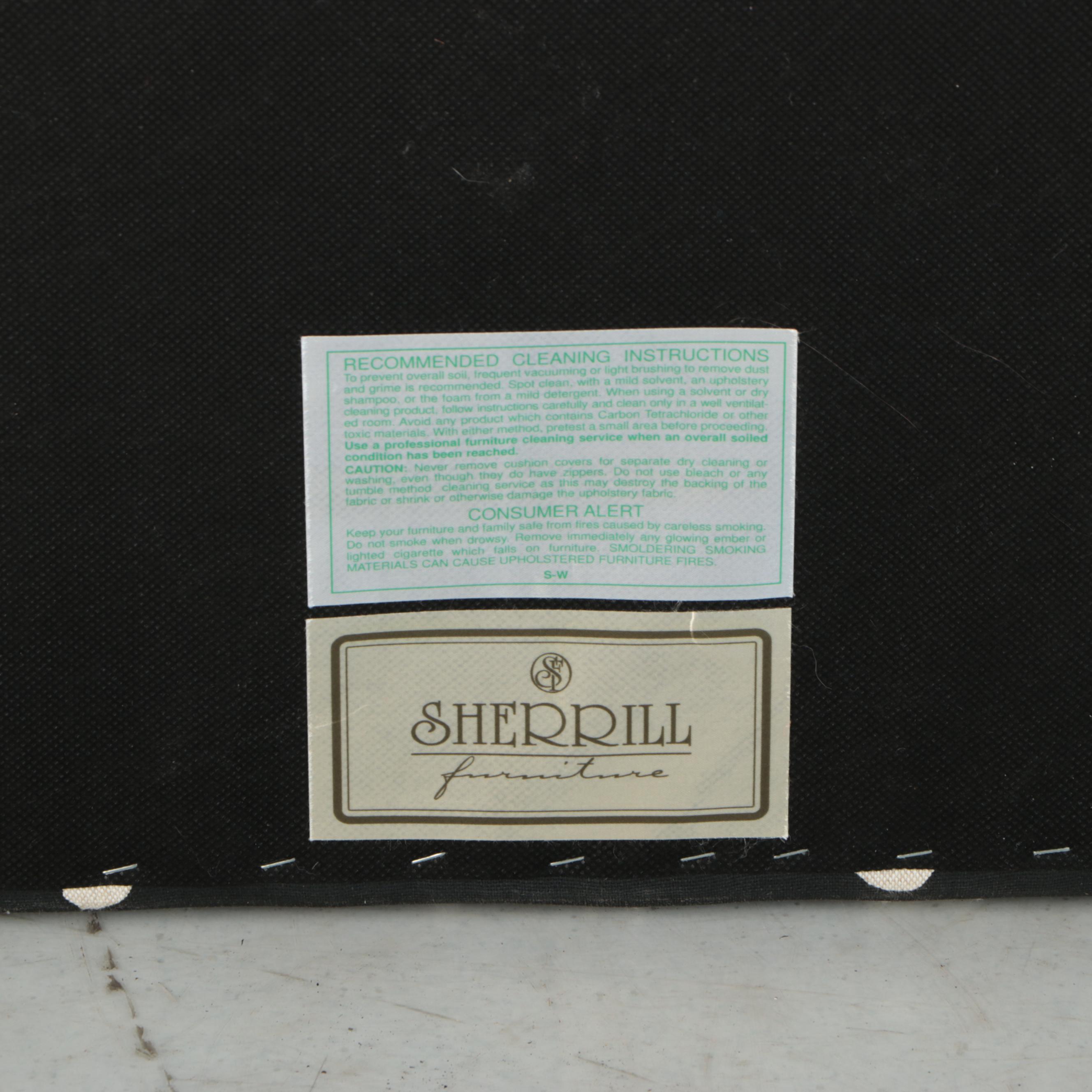 Sherrill Furniture Contemporary "Freinds" Dog Print Pouf Ottomans