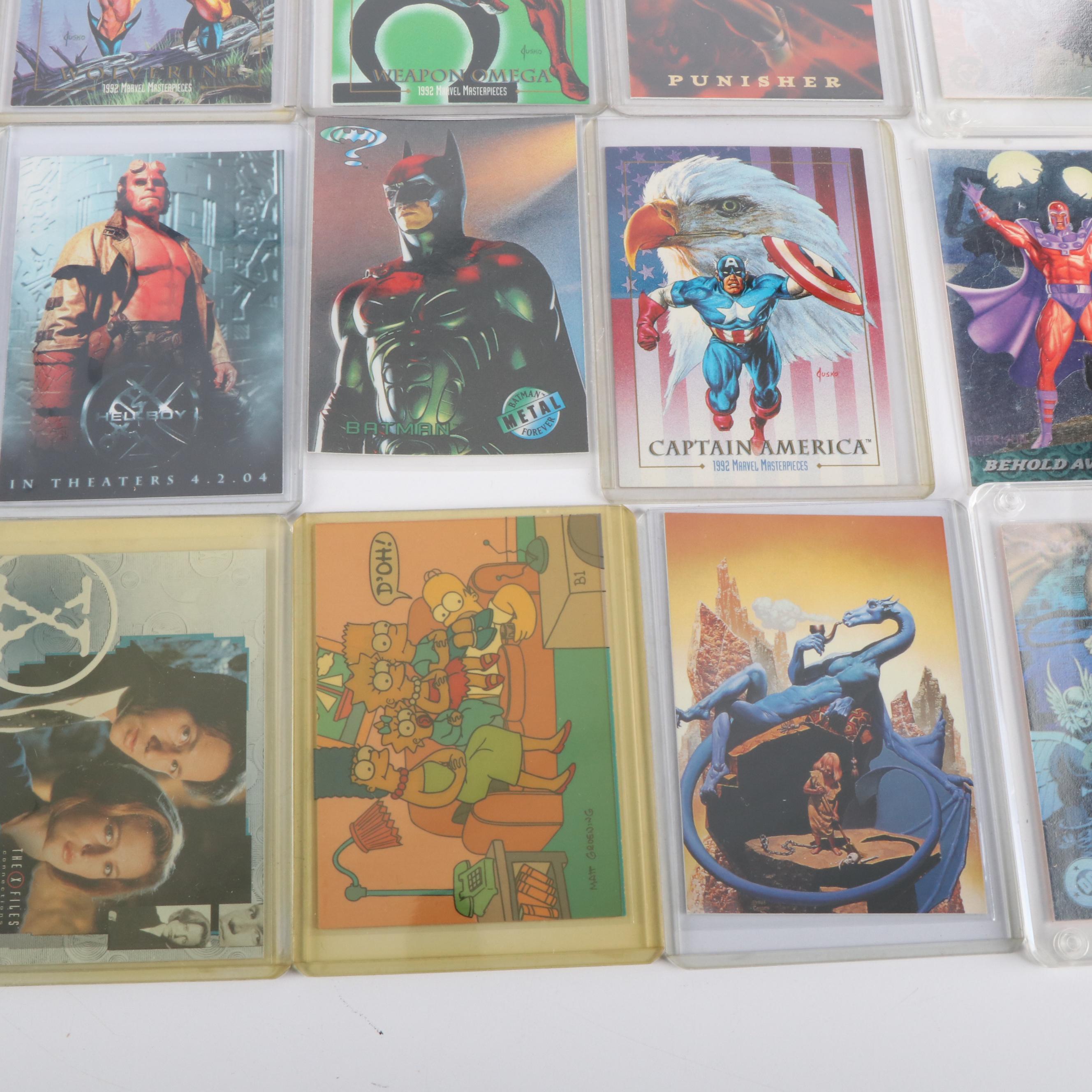 Marvel and DC Comic Books Cards Featuring Superman, Iron Man, with More