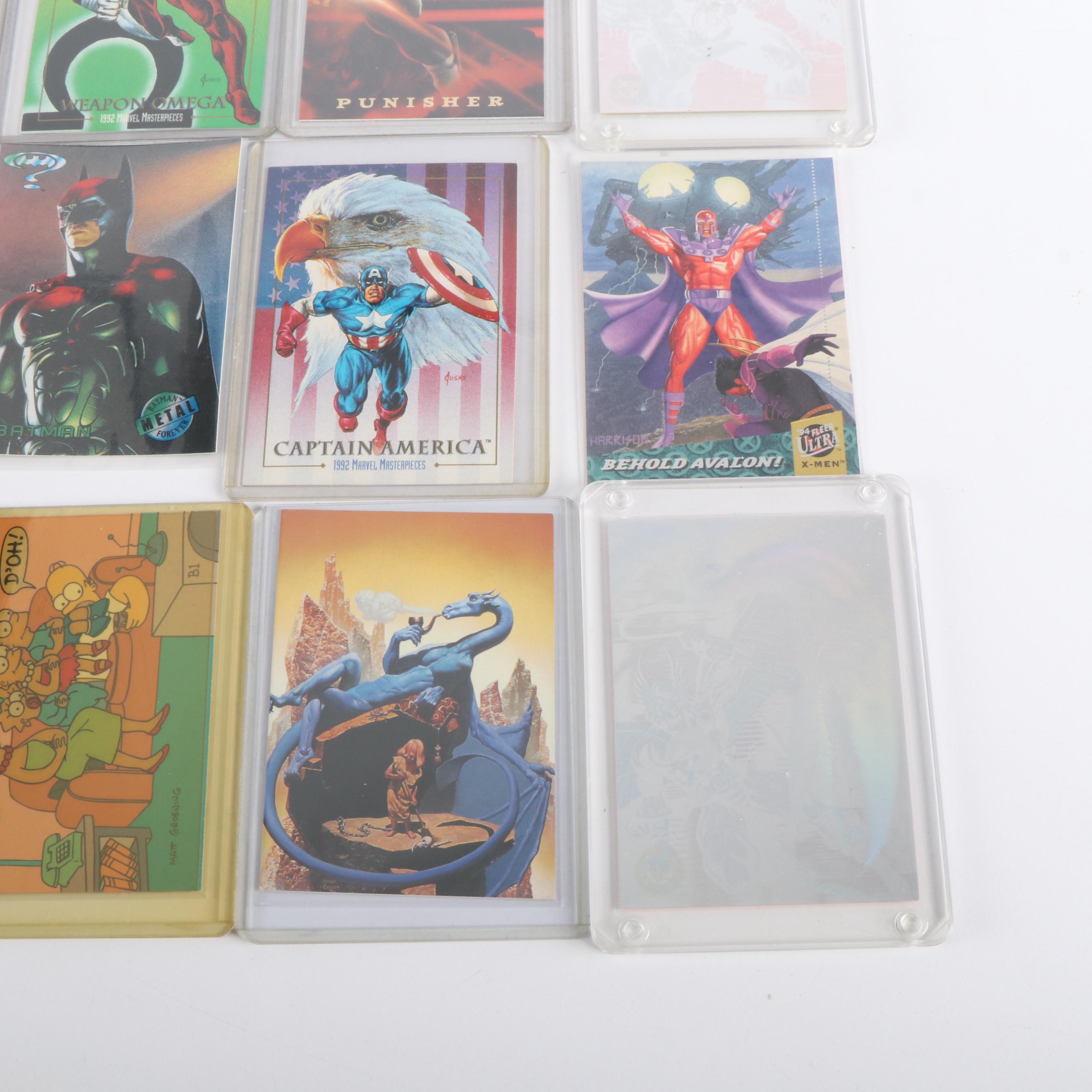 Marvel and DC Comic Books Cards Featuring Superman, Iron Man, with More