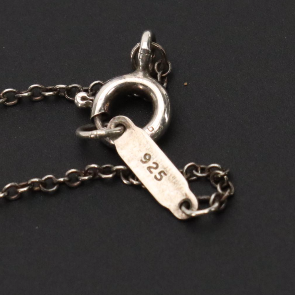 Tiffany & Co. Sterling Heart Lock Pendant Necklace