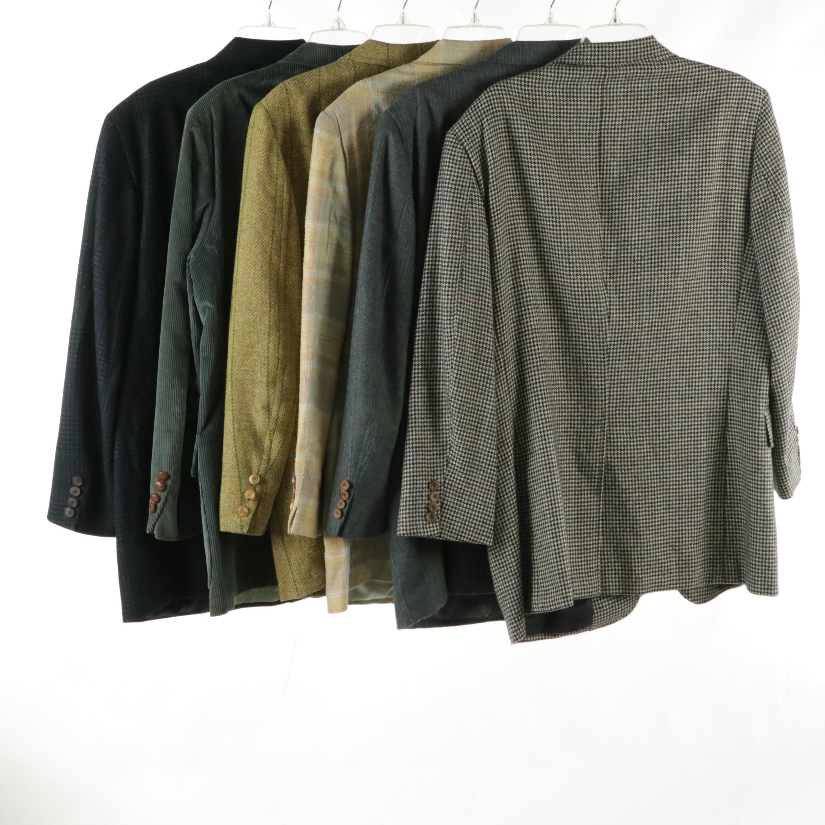 Men's Vintage Patterned Wool, Linen and Corduroy Blazers Featuring Corbin Ltd.