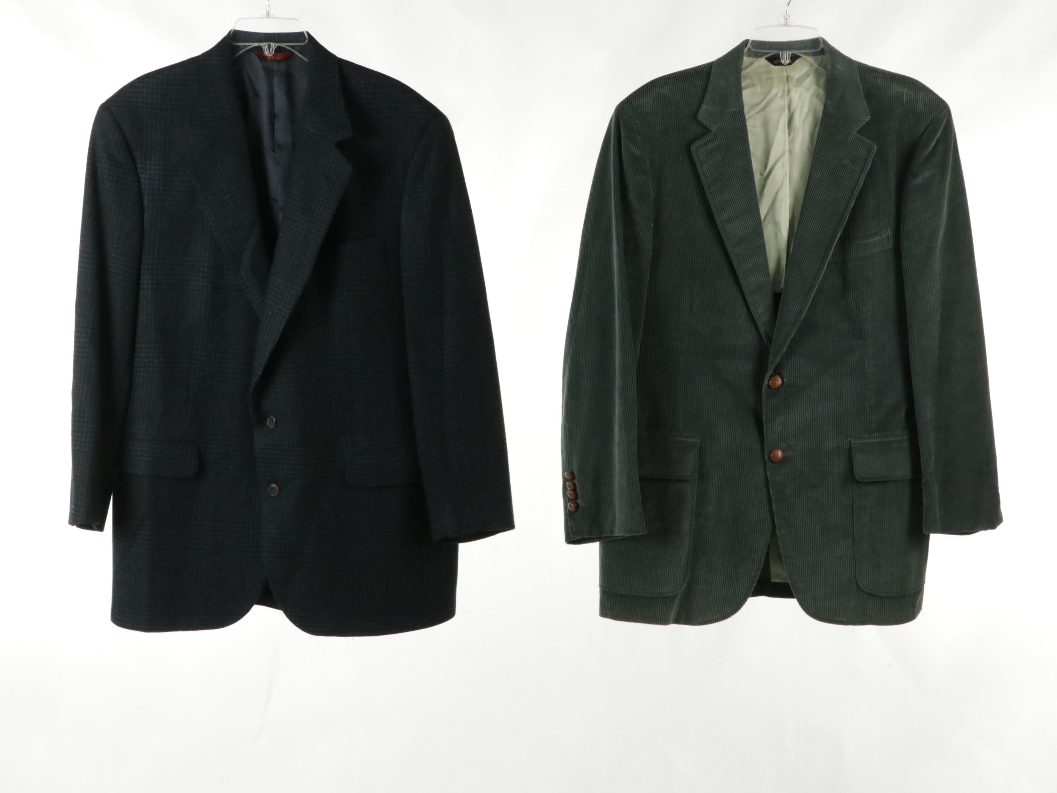 Men's Vintage Patterned Wool, Linen and Corduroy Blazers Featuring Corbin Ltd.