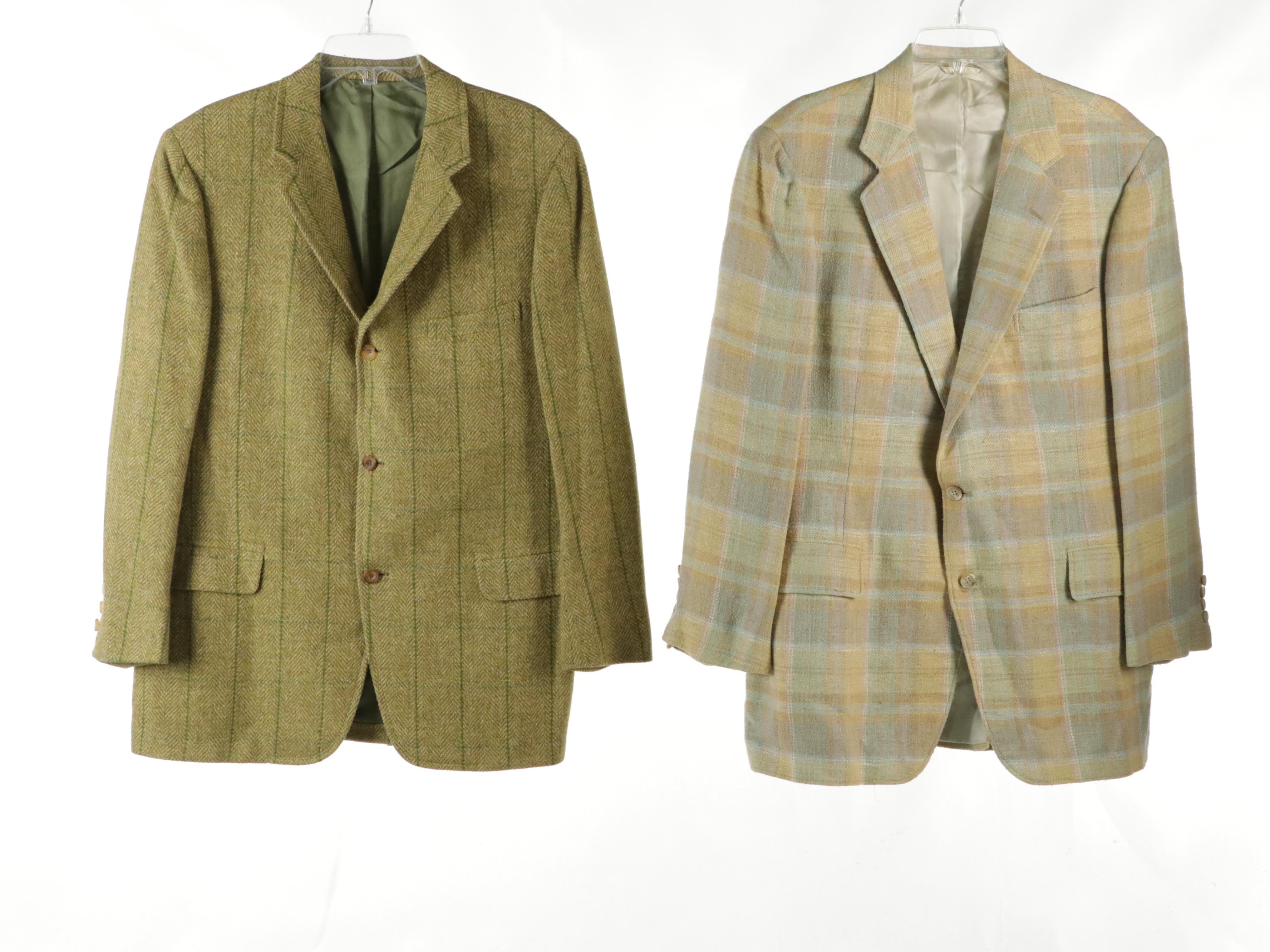 Men's Vintage Patterned Wool, Linen and Corduroy Blazers Featuring Corbin Ltd.