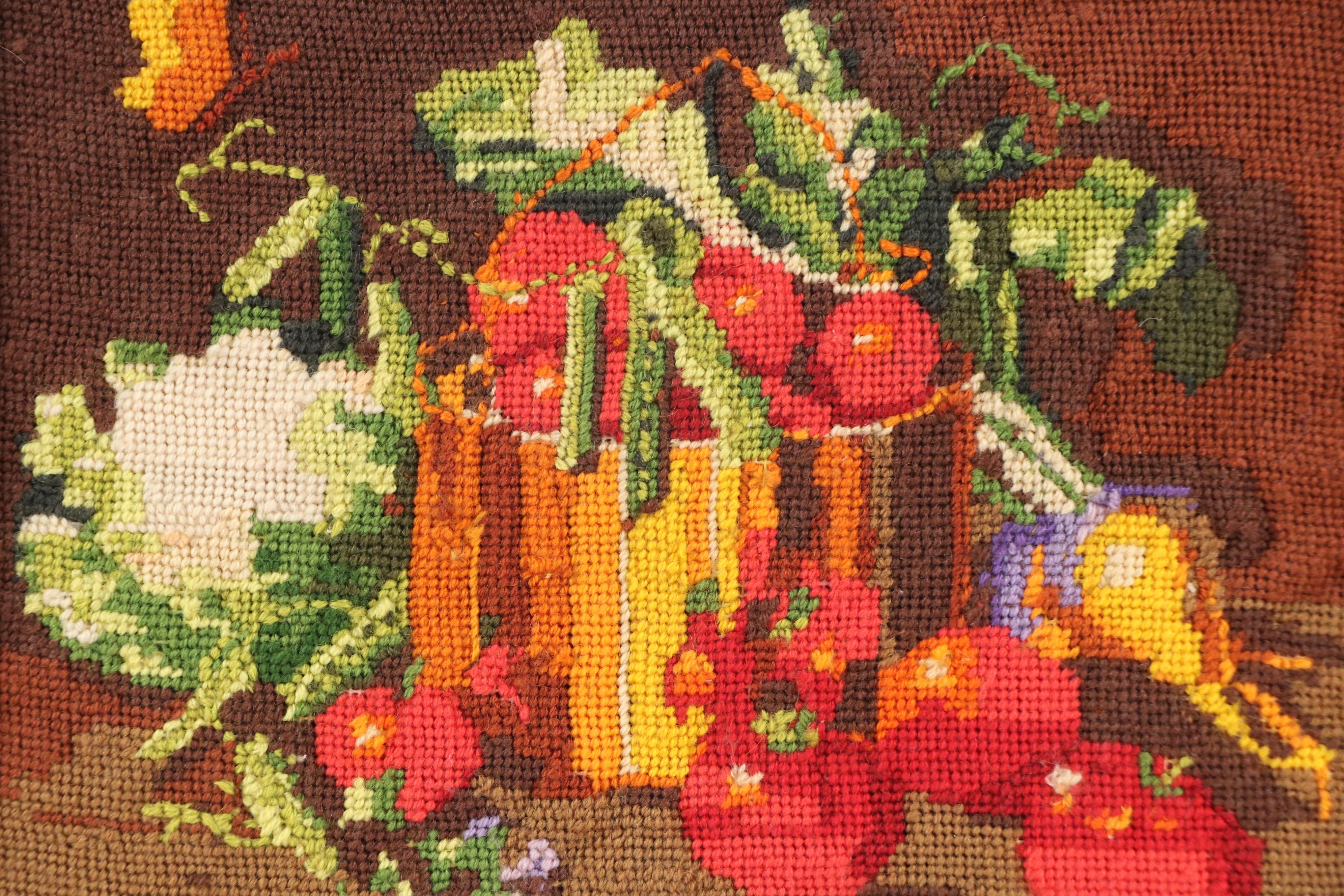 Still Life Cross-Stitch with Vegetables