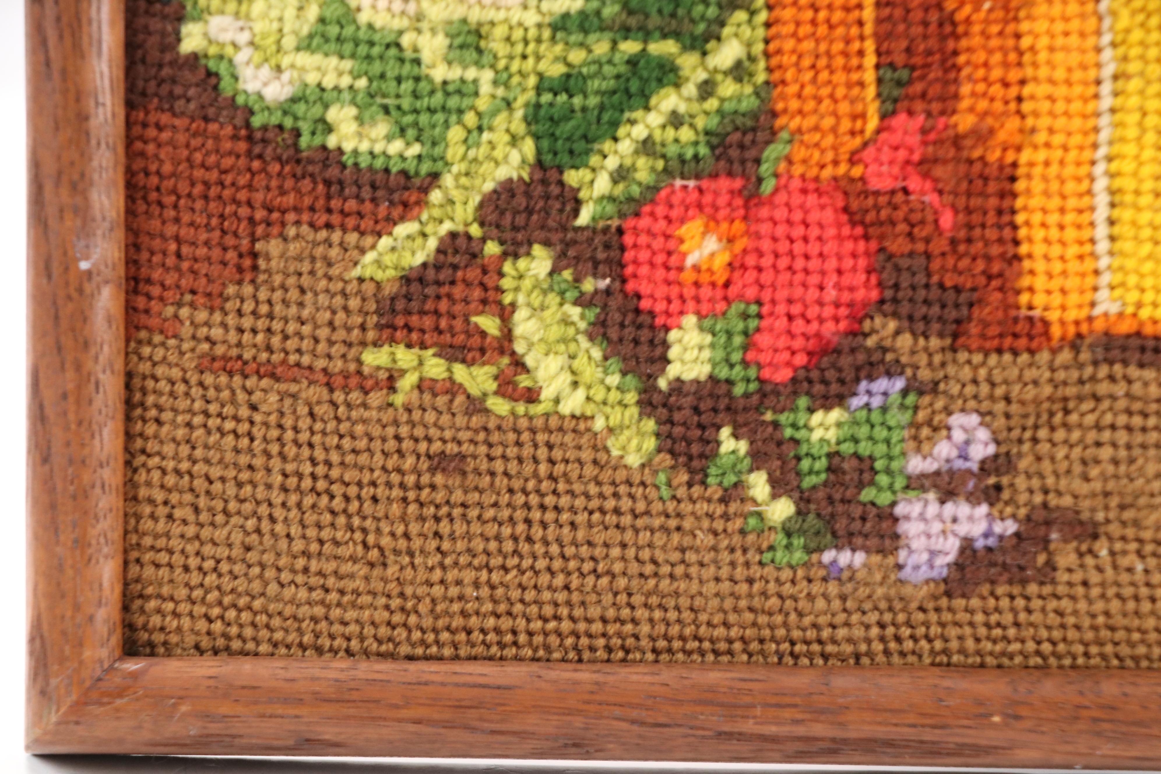 Still Life Cross-Stitch with Vegetables