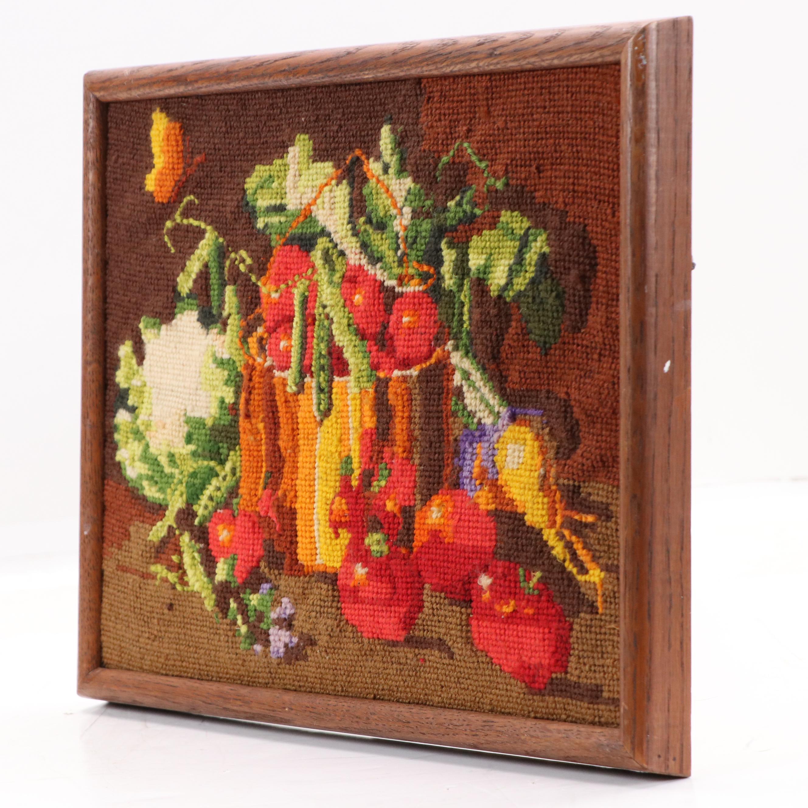 Still Life Cross-Stitch with Vegetables