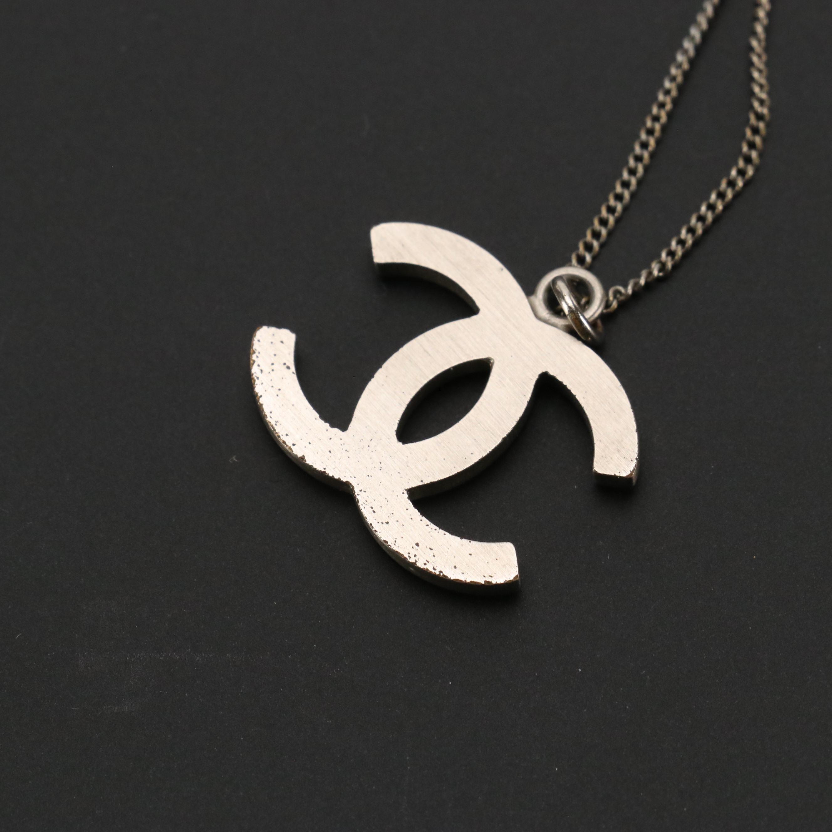 Chanel CC Crystal Pendant Necklace