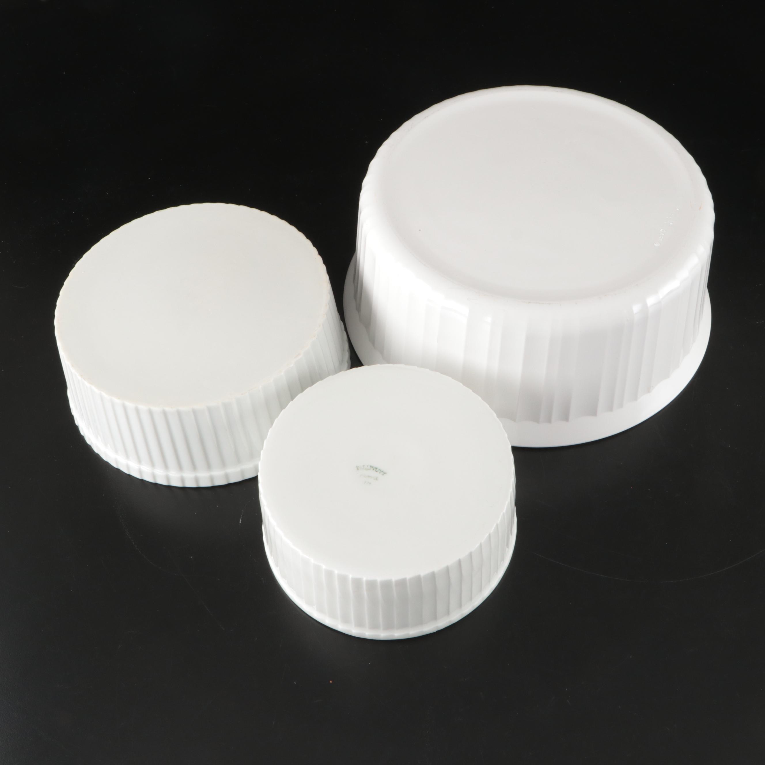 Cordon Bleu Ceramic Ramekins, Pillivuyt Ceramic Pie Pans, and Ceramic Serveware